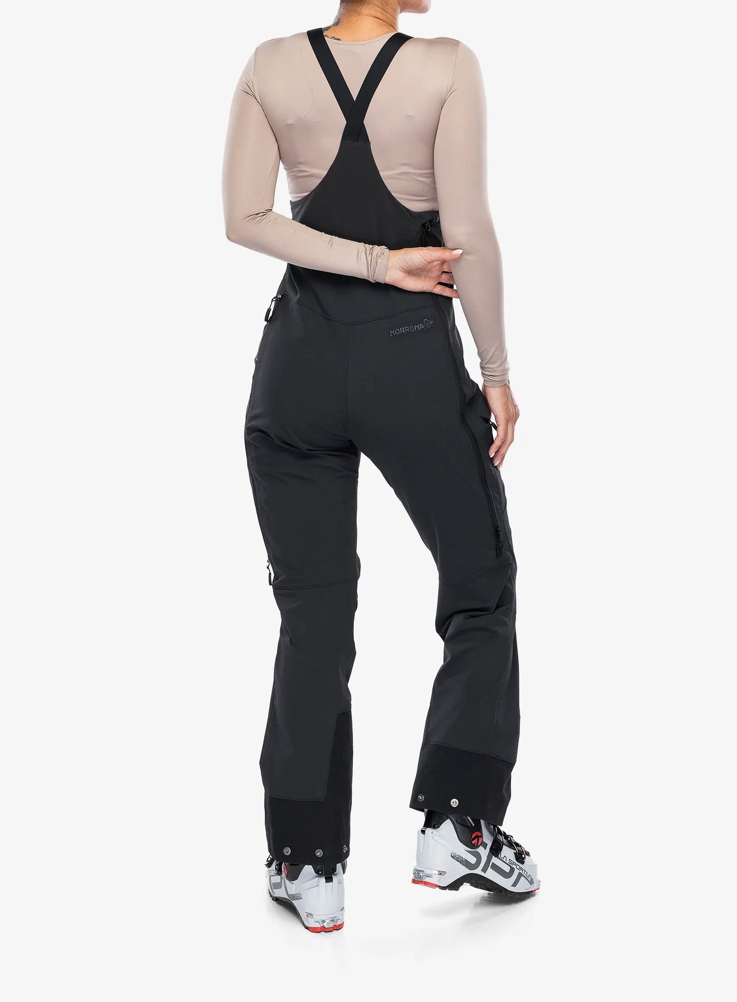 Штани softshell жіночі Norrona More Flex1 Bib - caviar