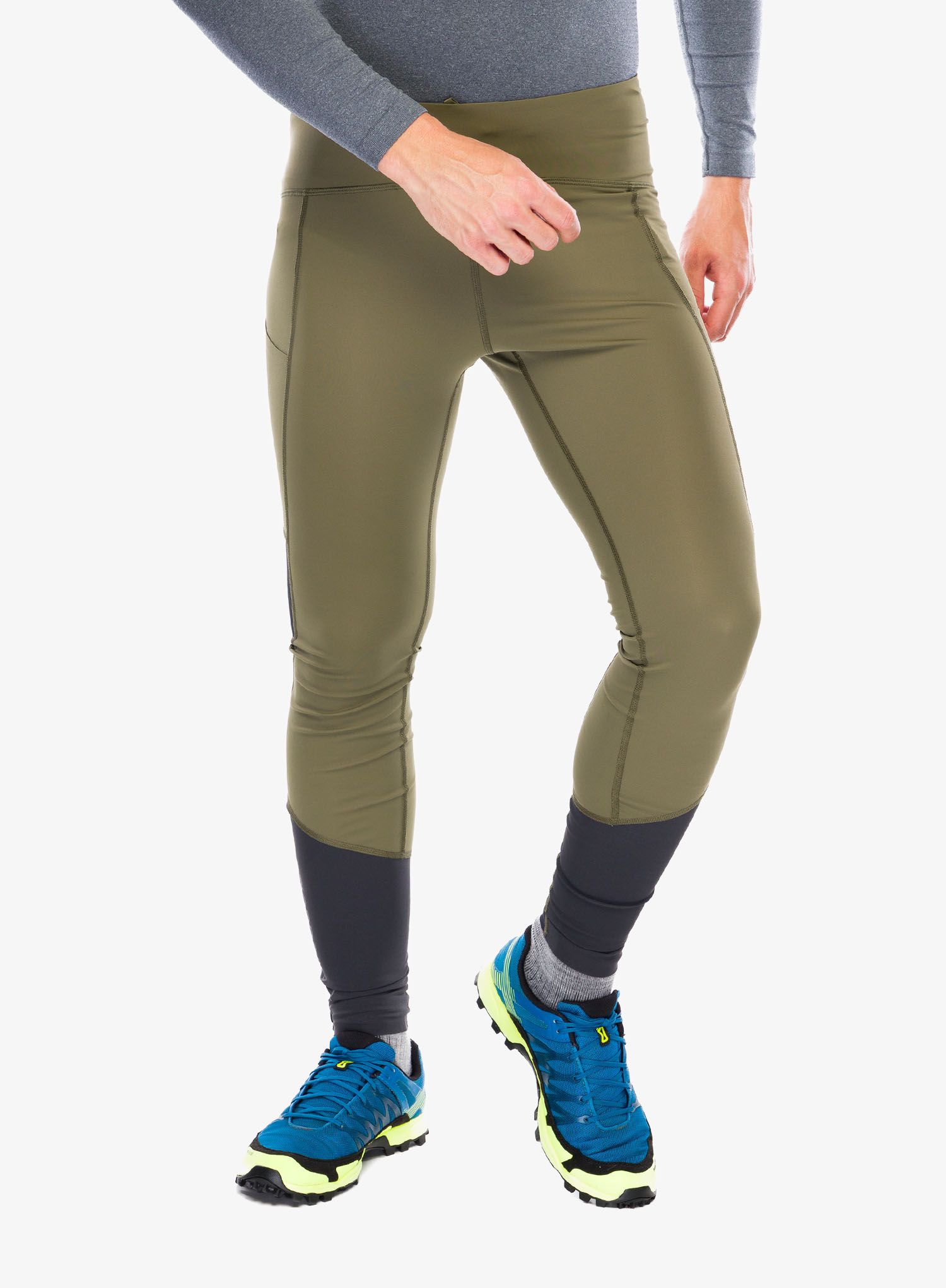 Легінси для бігу Norrona Senja Equaliser Stretch Tights - olive night/caviar