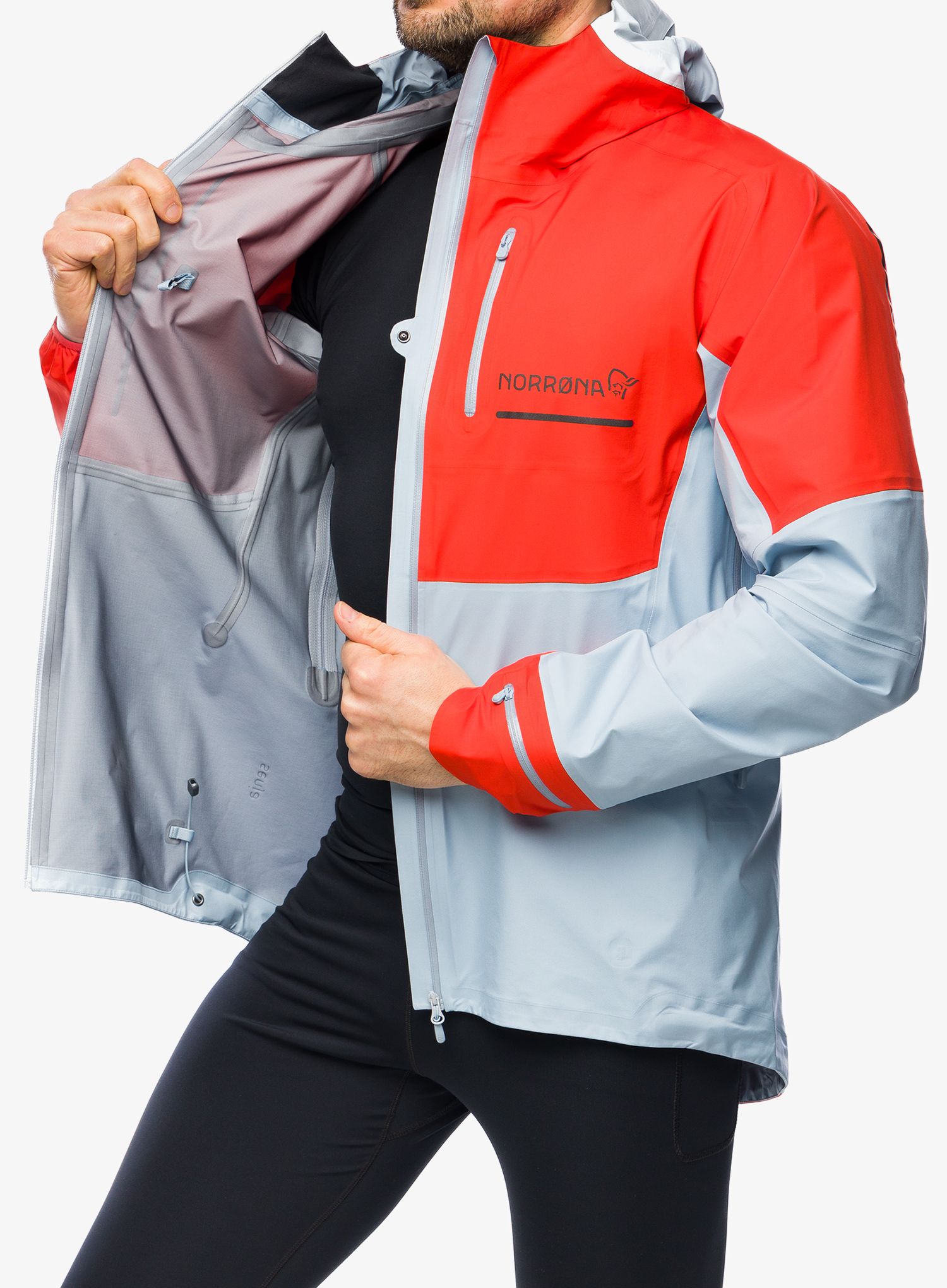 Куртка для бігу Norrona Senja GORE-TEX Active Jacket - arednalin/blue fog