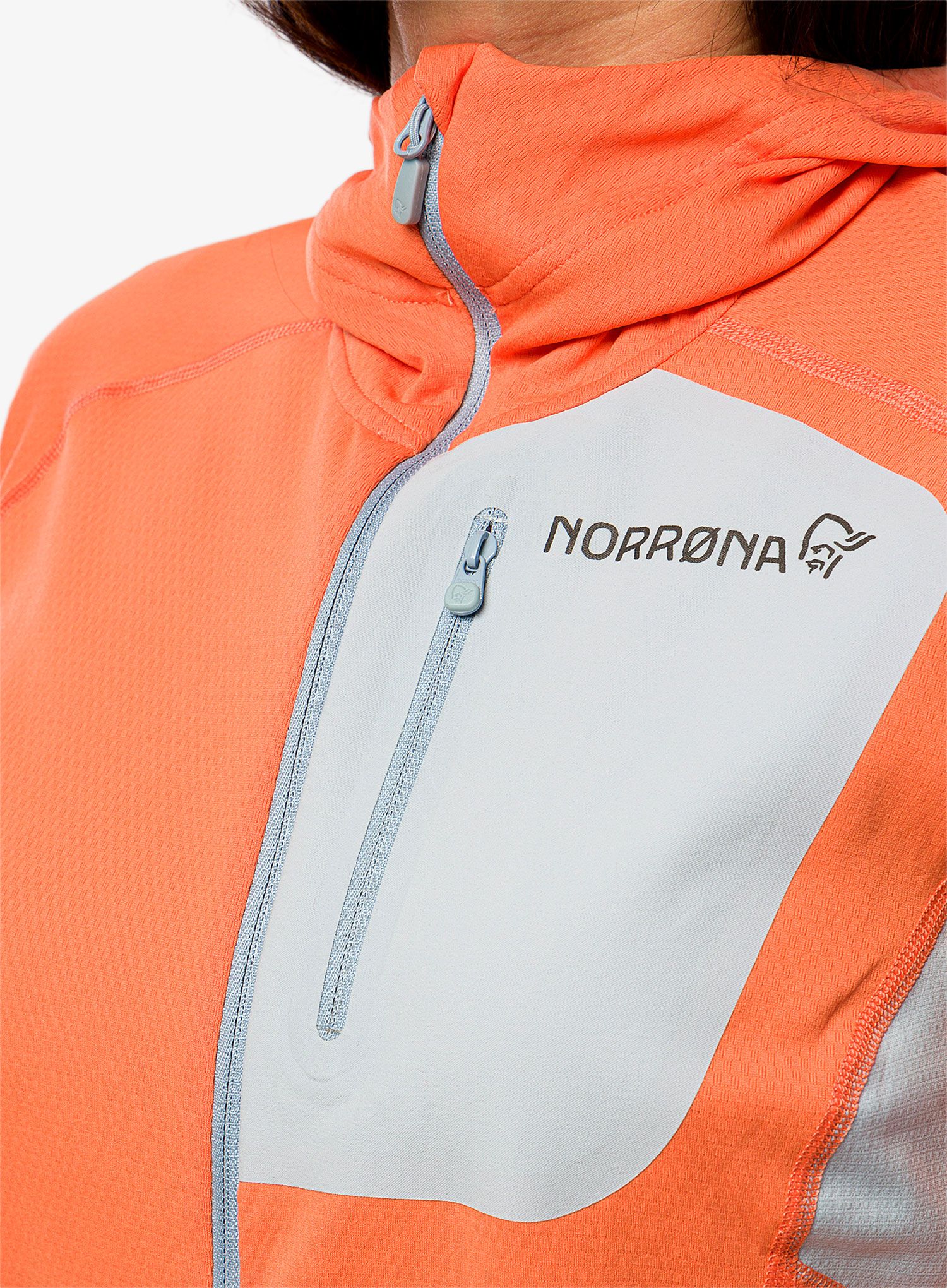 Кофта для бігу жіноча Norrona Senja Warm1 Hood - flamingo