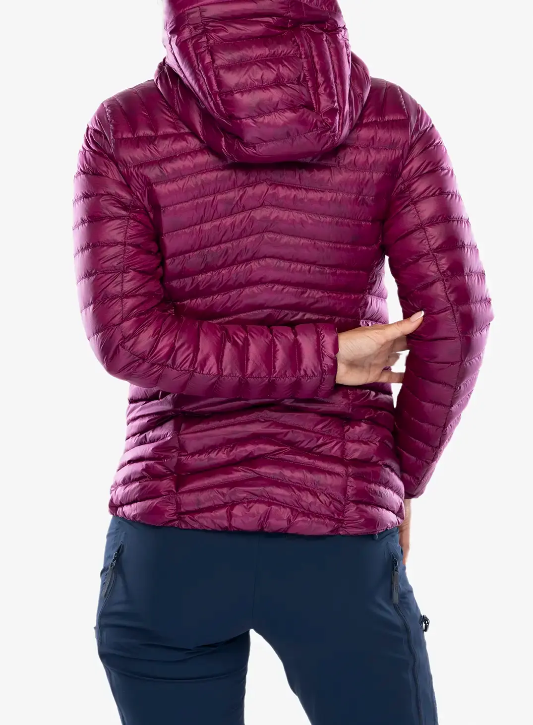 Пуховик жіноча Norrona Trollveggen Superlight Down800 Hood - festival fuchsia