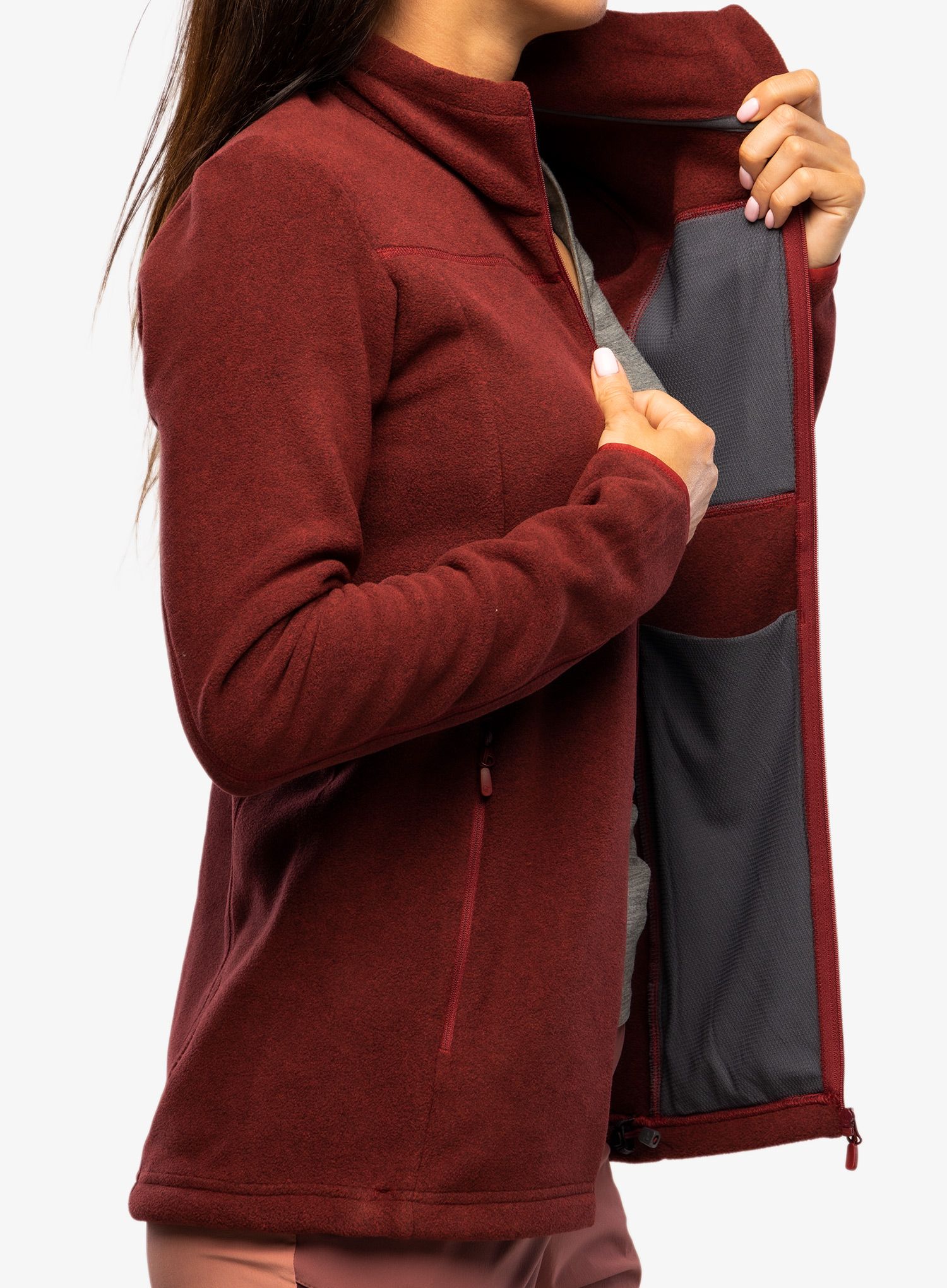 Фліска жіноча Norrona Warm2 Jacket - rhubarb melange