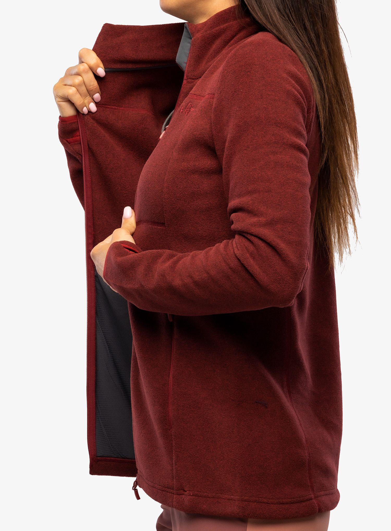 Фліска жіноча Norrona Warm2 Jacket - rhubarb melange