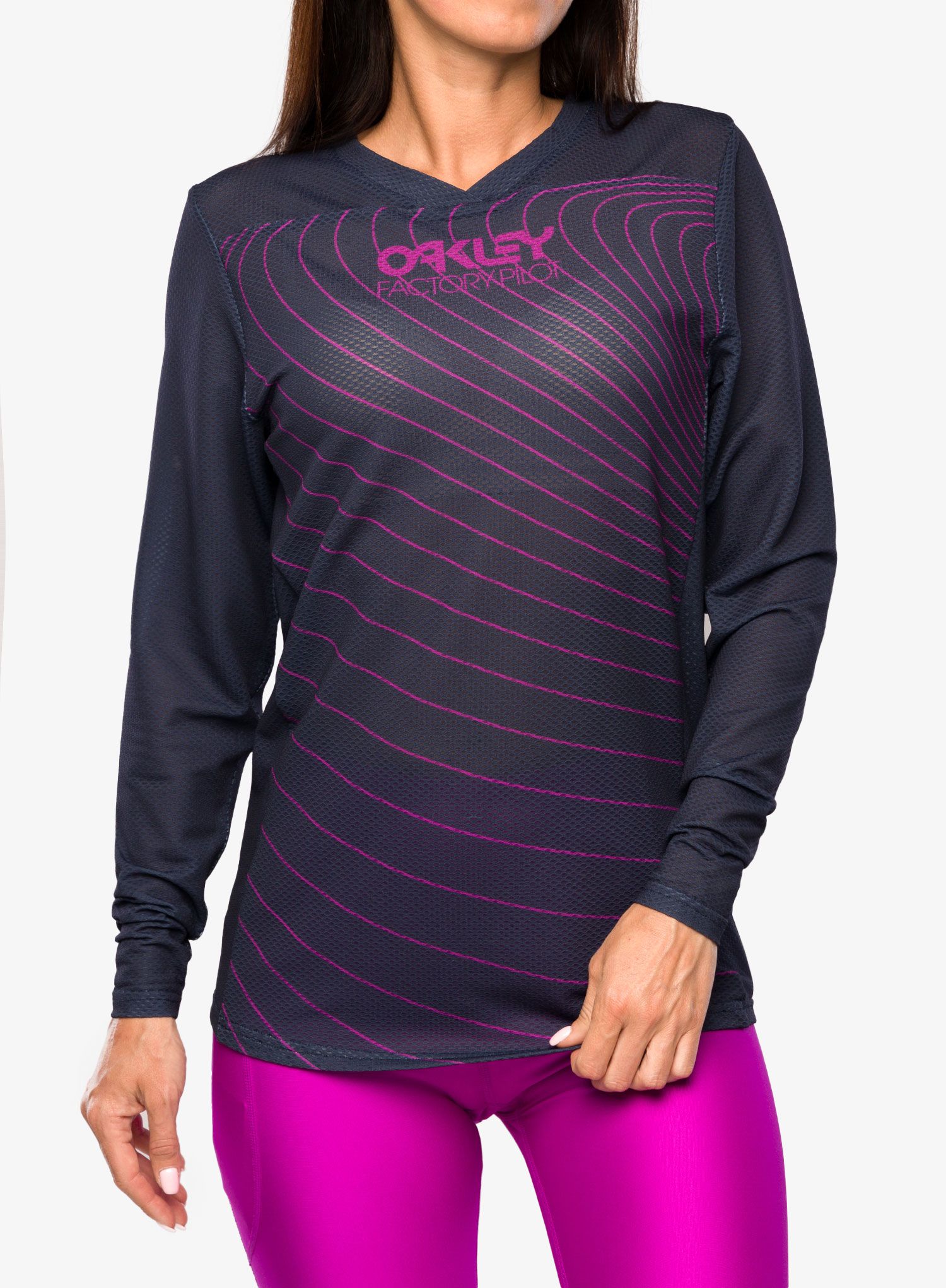 Жіноча велокофта Oakley Factory Pilot RC L/S Jersey - fathom