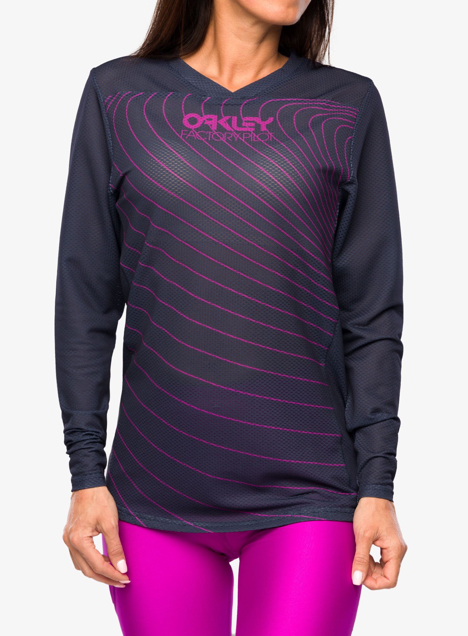 Жіноча велокофта Oakley Factory Pilot RC L/S Jersey - fathom