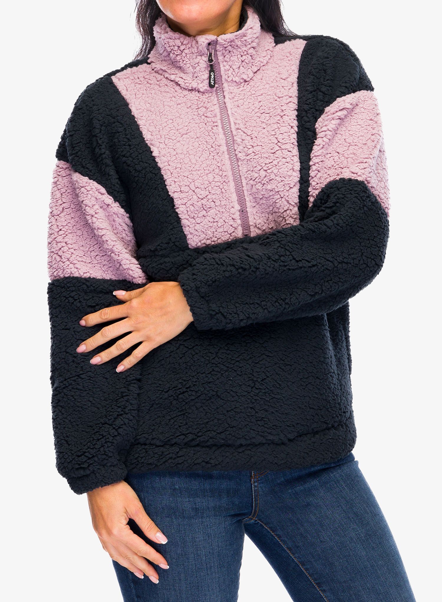 Кофта флісова жіноча Oakley TNP Ember Half Zip RC Fleece - toadstool/black