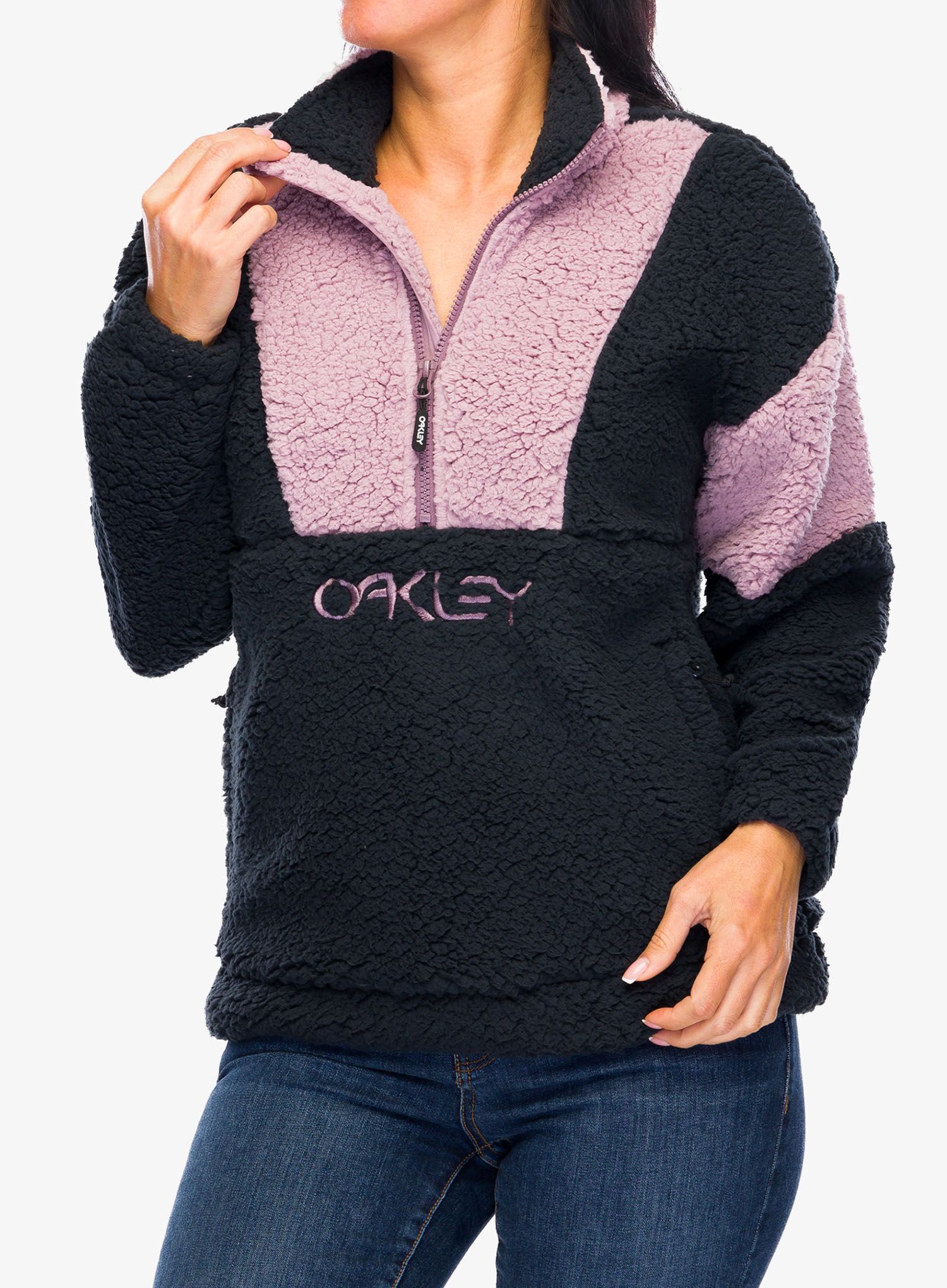 Кофта флісова жіноча Oakley TNP Ember Half Zip RC Fleece - toadstool/black