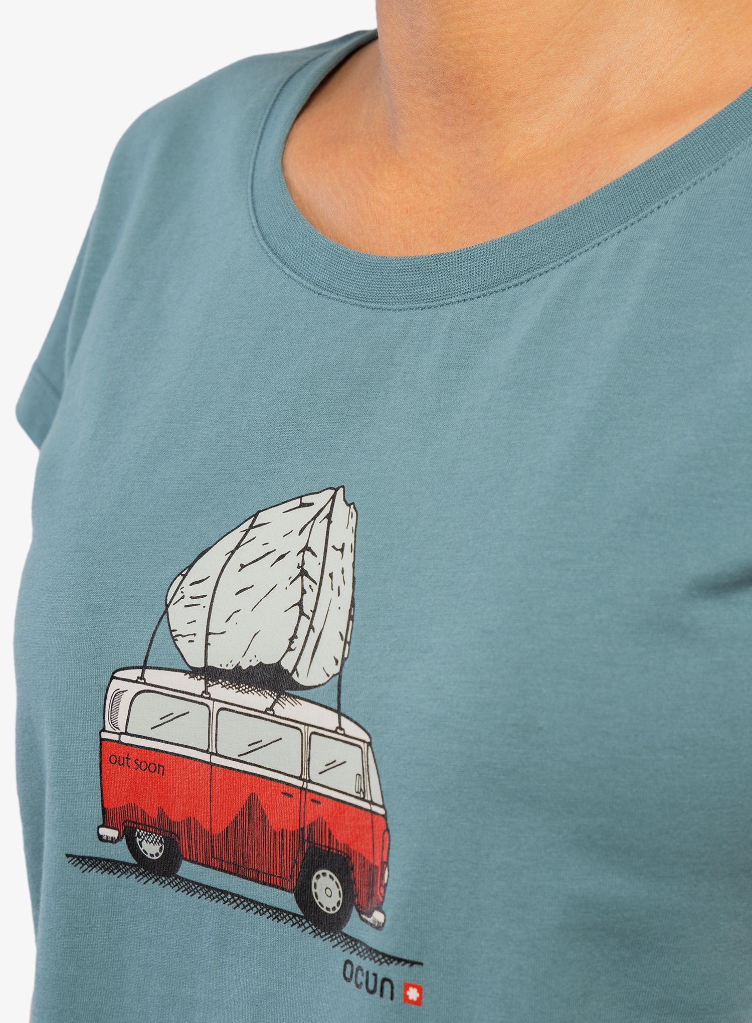 Футболка жіноча Ocun Classic T Bus-Stone - blue hydro