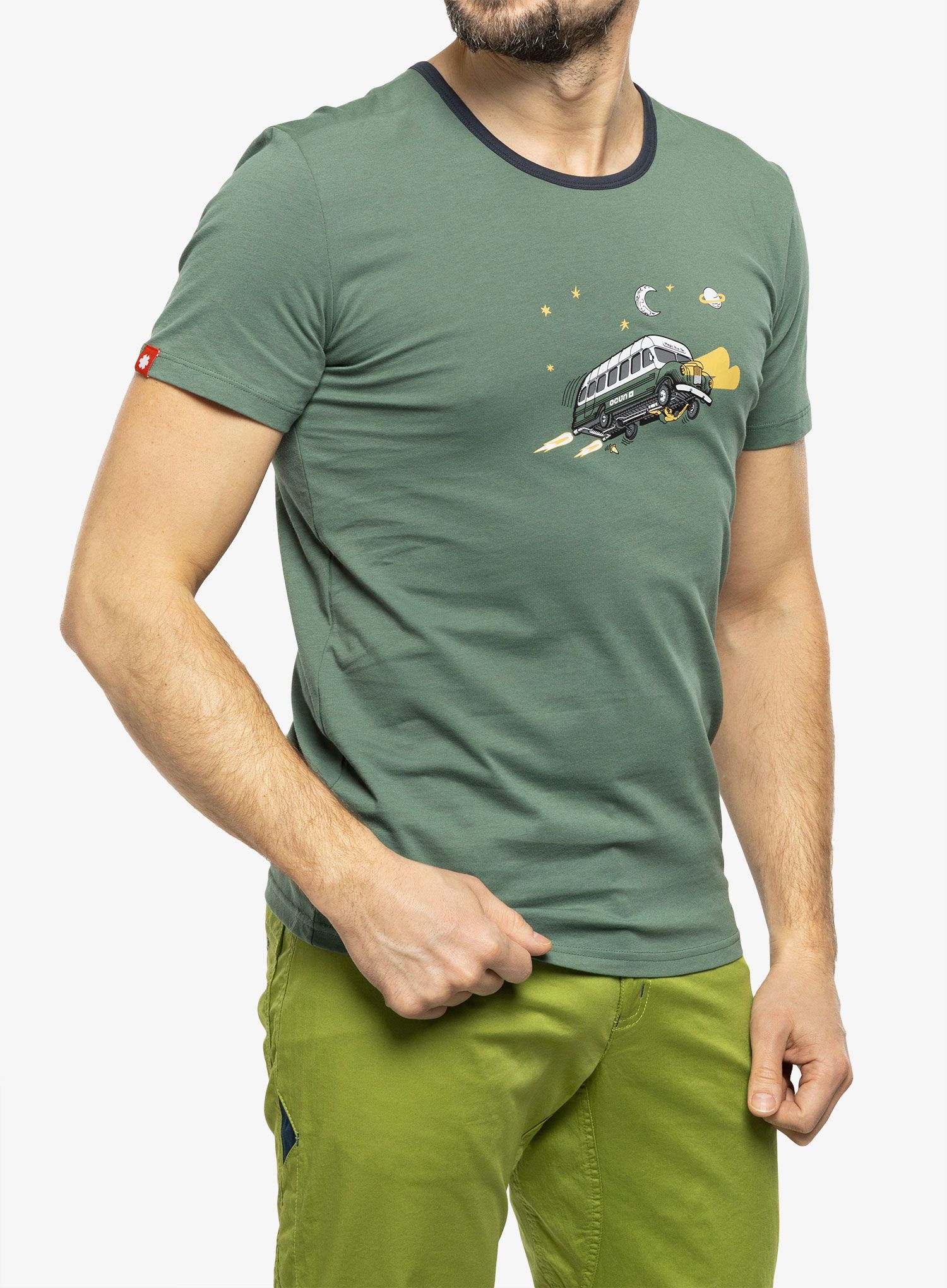 Футболка бавовняна Ocun Classic T Organic Magic Bus - green duck