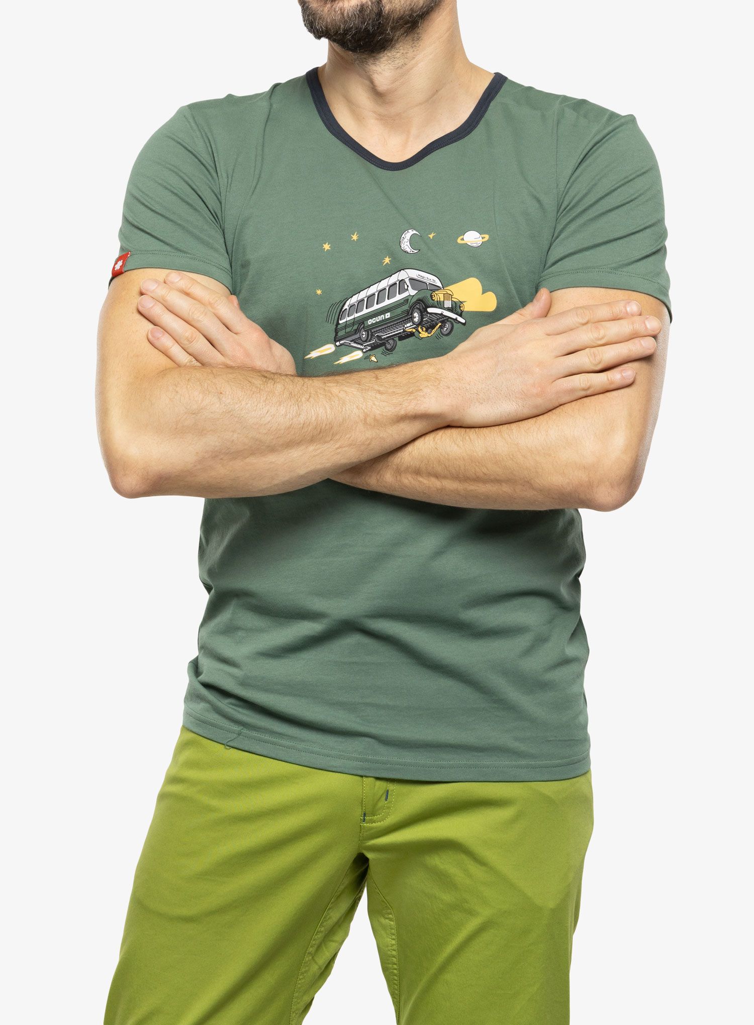 Футболка бавовняна Ocun Classic T Organic Magic Bus - green duck