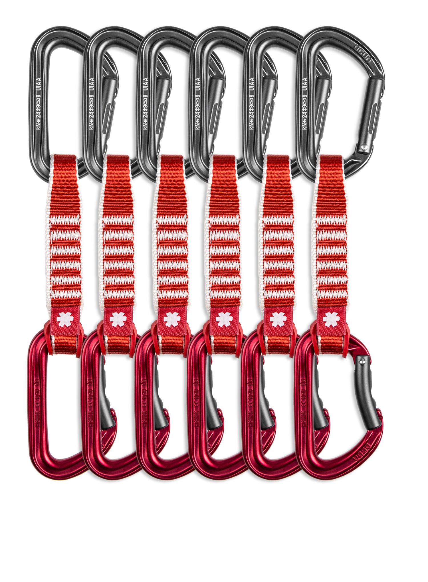 відтяжки Ocun Hawk QD Zoom PA 15/22 mm 12 cm 6-pack - red