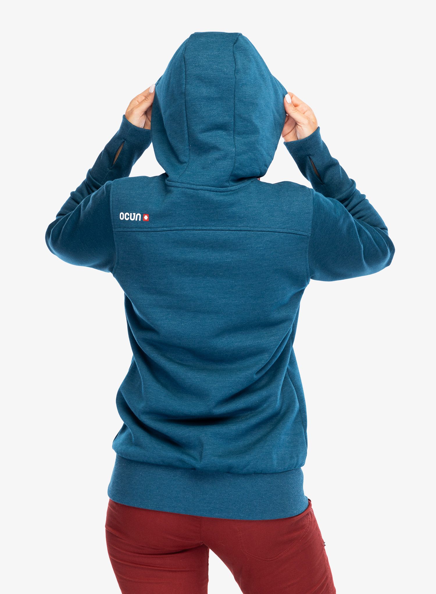 Кофта з каптуром жіноча Ocun Hoodie - blue opal/silverscone