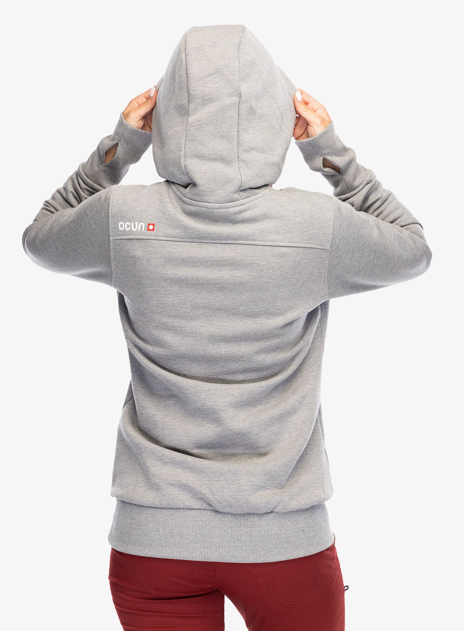 Кофта з каптуром жіноча Ocun Hoodie - grey paloma/silverscone