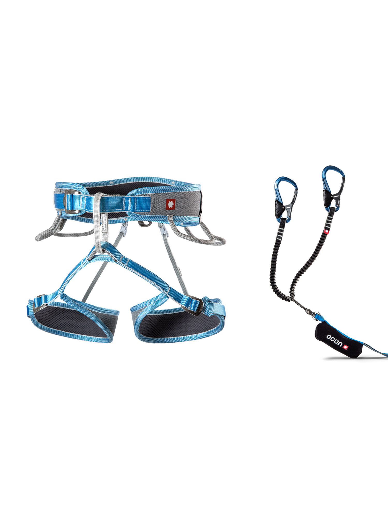 Набір віа феррата Ocun Via Ferrata Twist Tech Captur Pro Swivel Set - grey/blue