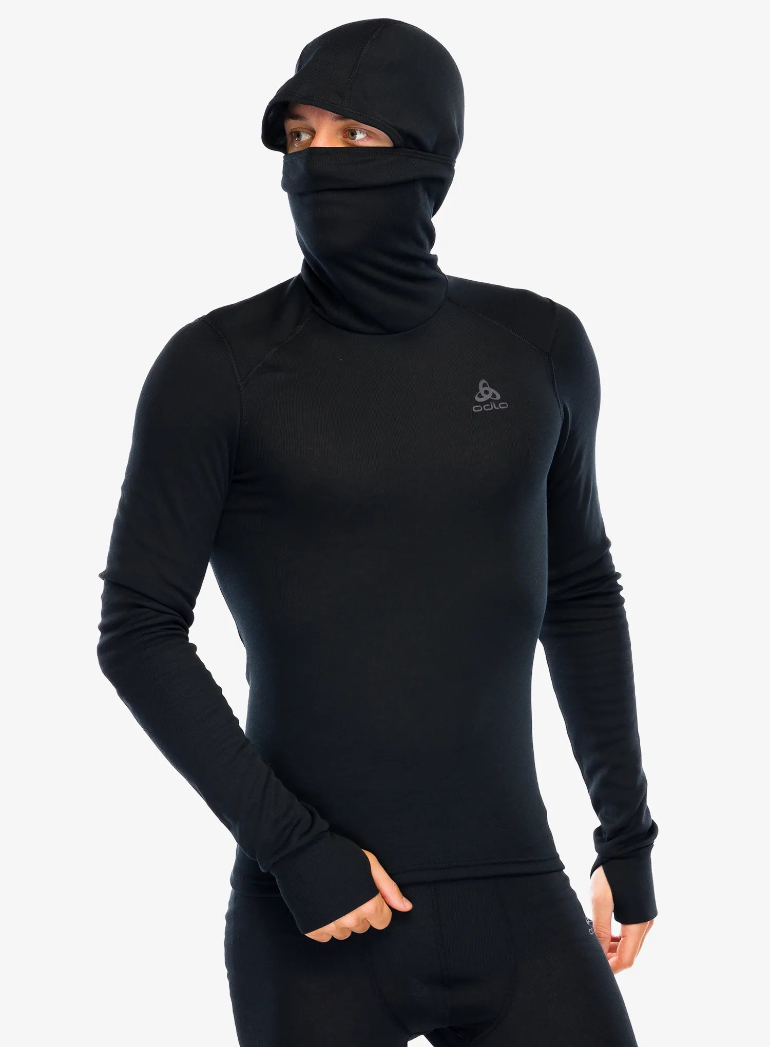 Термокофта Odlo Active Warm BL Top Facemask LS - black