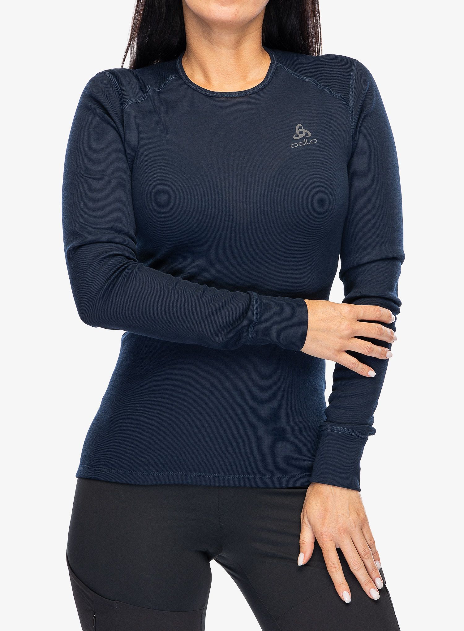 Термокофта жіноча Odlo Active Warm Eco BL Top Crew Neck LS - dark sapphire