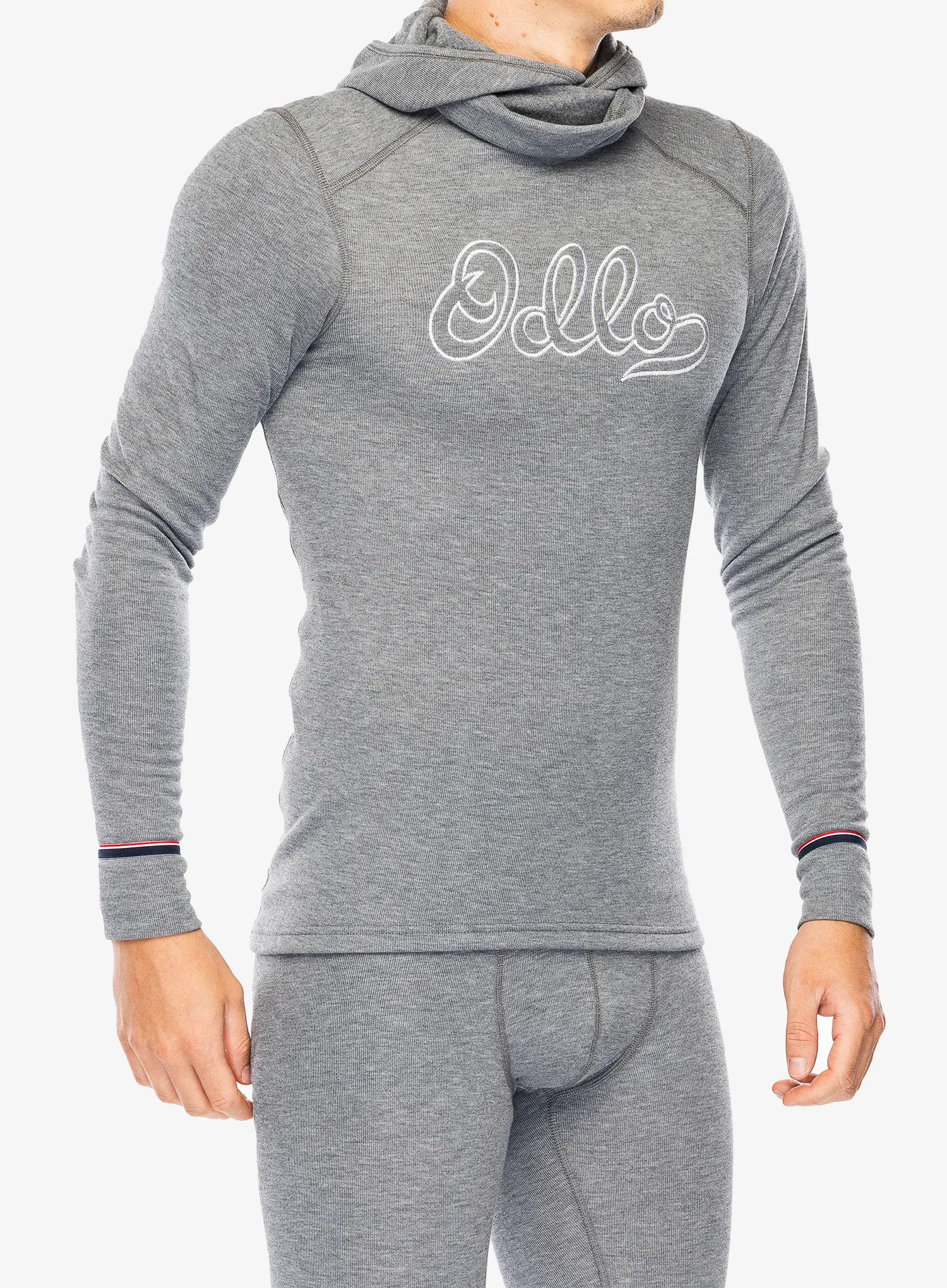 Термокофта Odlo Active Warm Originals BL Top Facemask LS - odlo steel grey melange