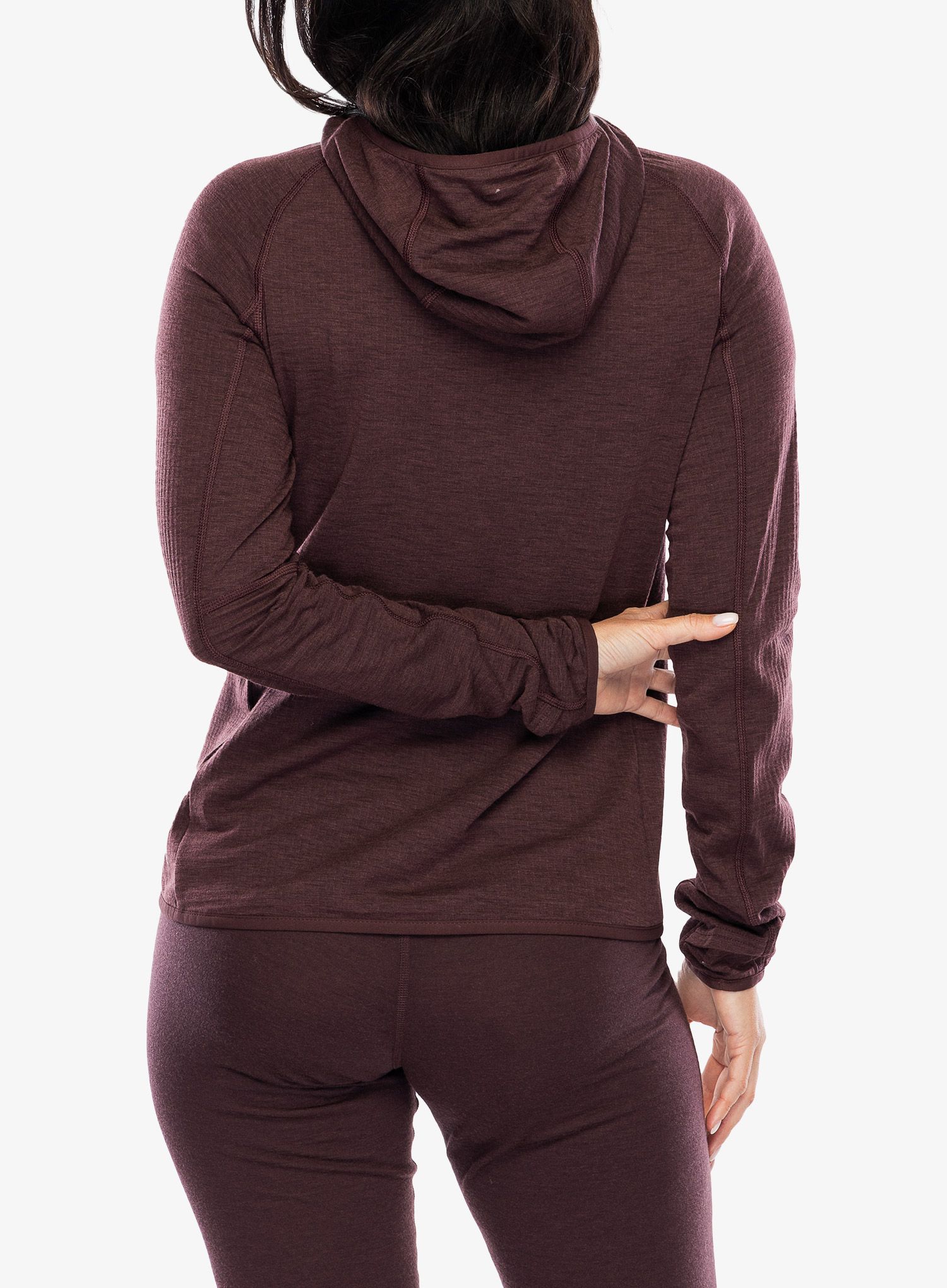Кофта жіноча з каптуром Odlo Ascent Mid Layer Hoody Full Zip - fudge