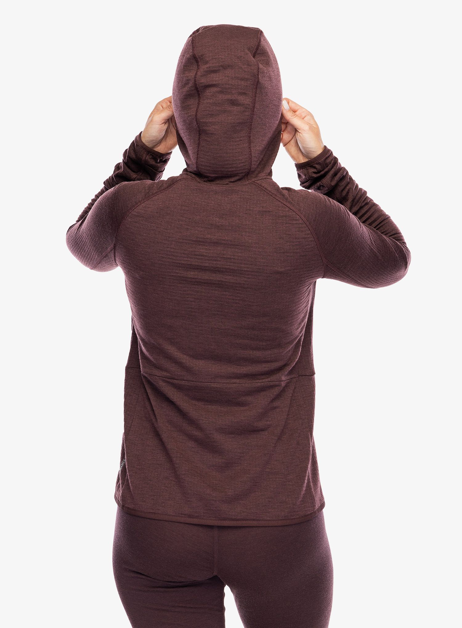 Кофта жіноча з каптуром Odlo Ascent Mid Layer Hoody Full Zip - fudge