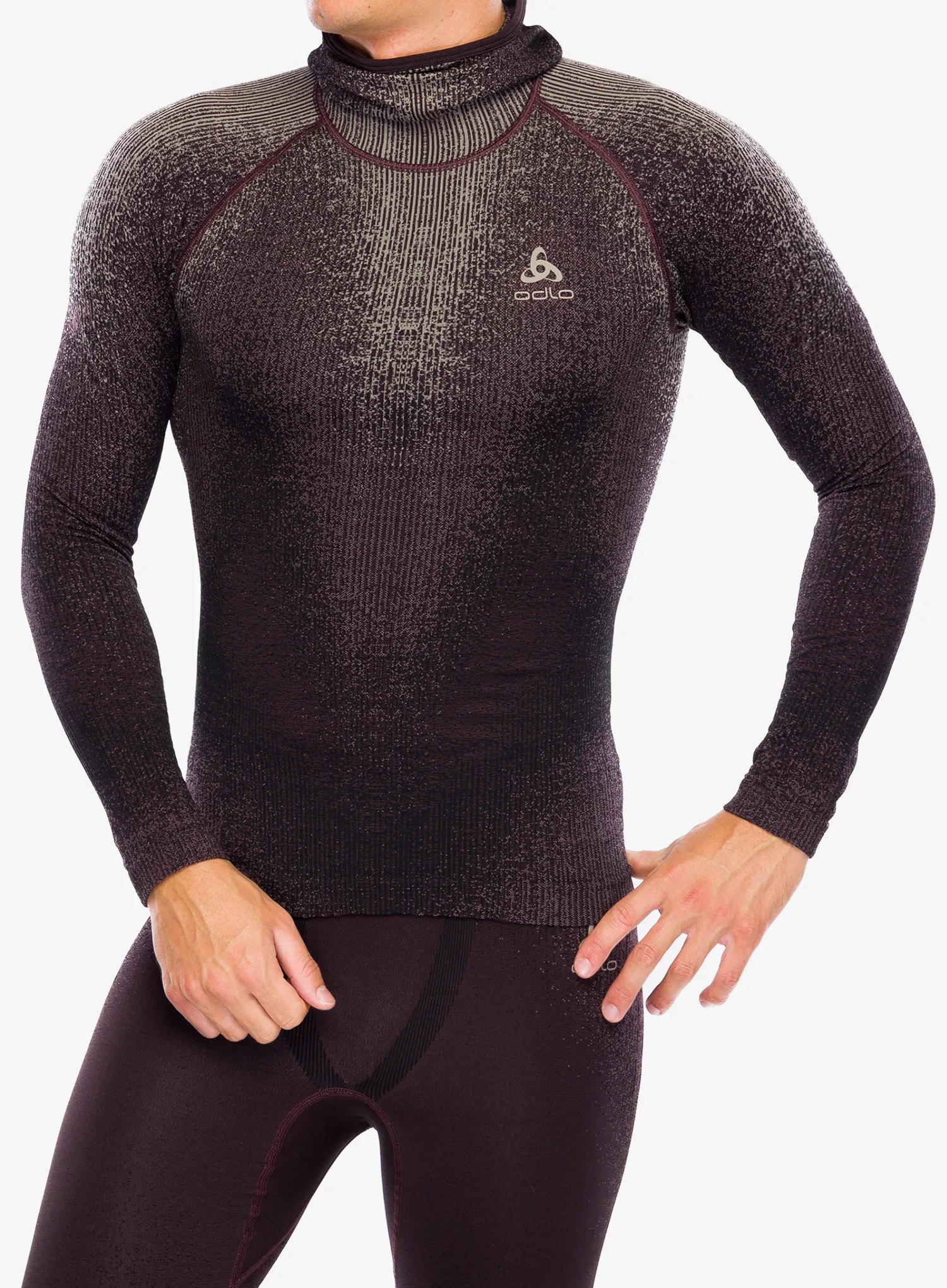 Термокофта Odlo Blackcomb Eco BL Top Facemask LS - fudge