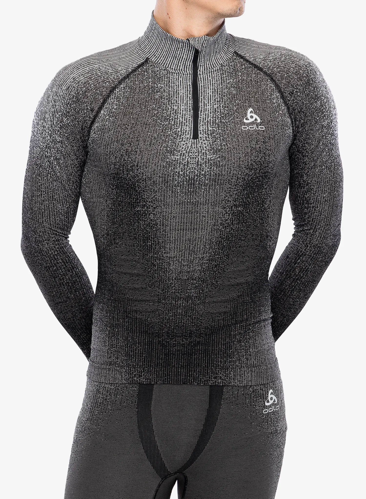 Термокофта Odlo Blackcomb Eco BL Top Turtle Neck LS Half Zip - black