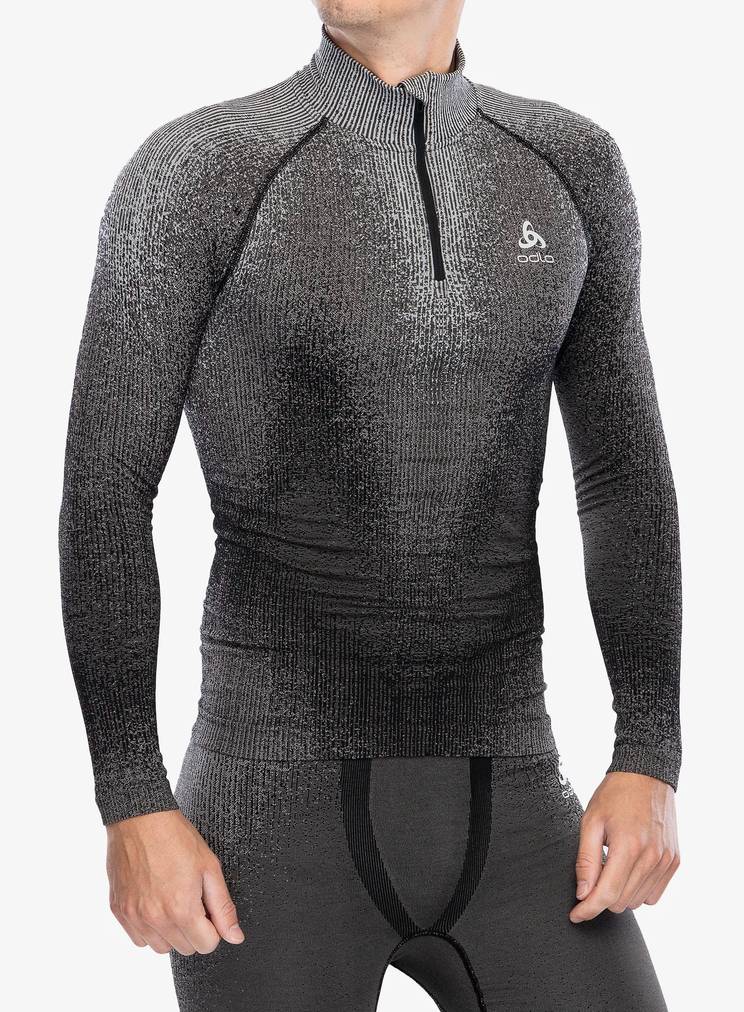 Термокофта Odlo Blackcomb Eco BL Top Turtle Neck LS Half Zip - black