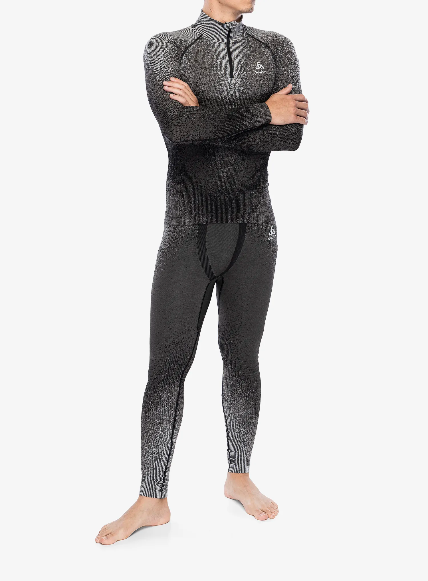 Термокофта Odlo Blackcomb Eco BL Top Turtle Neck LS Half Zip - black