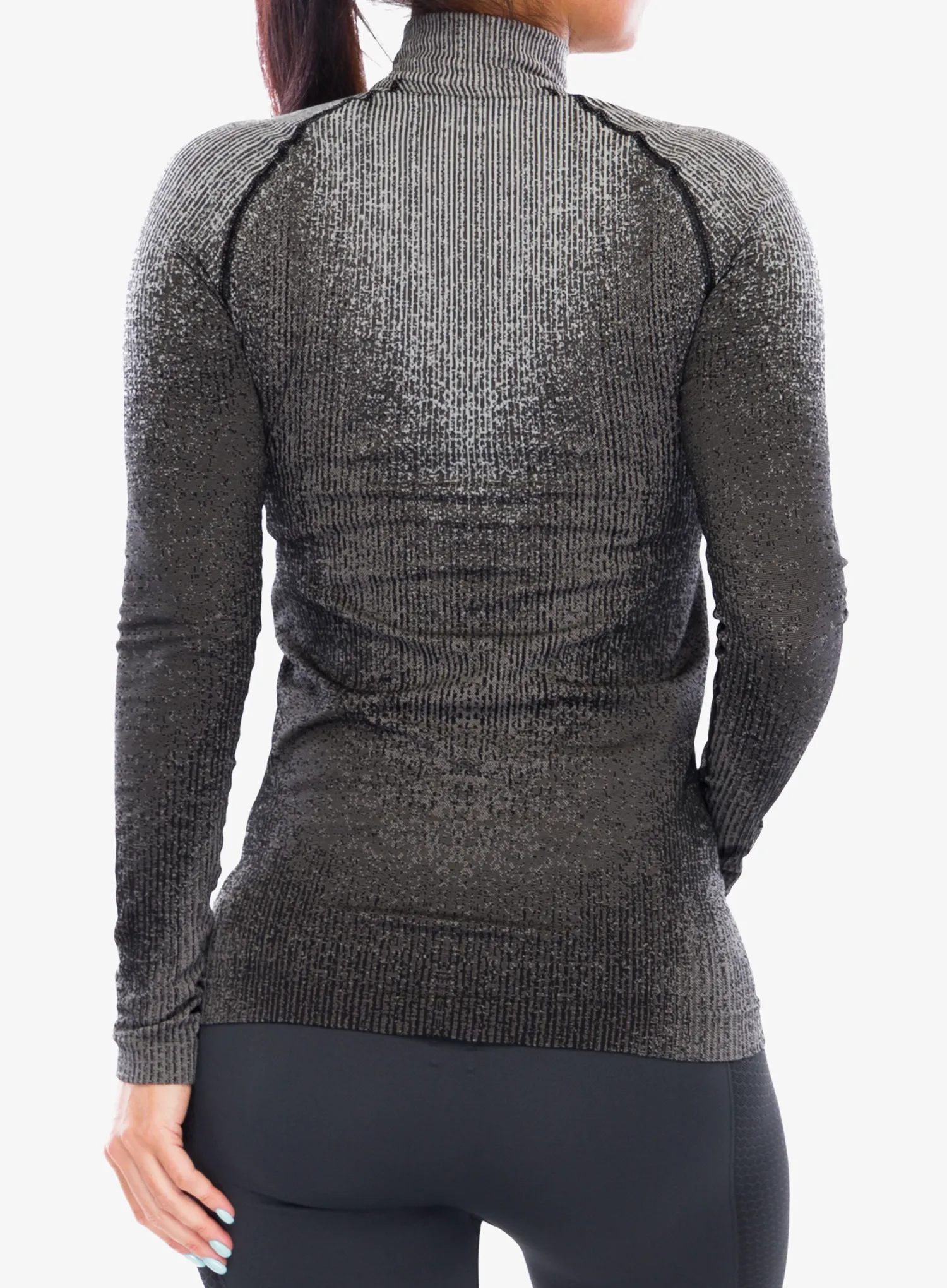 Термокофта жіноча Odlo Blackcomb Eco BL Top Turtle Neck LS Half Zip - black