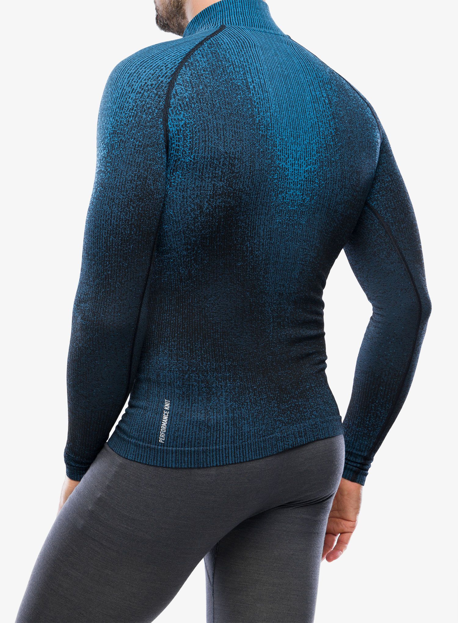 Термокофта Odlo Blackcomb Eco BL Top Turtle Neck LS Half Zip - saxony blue