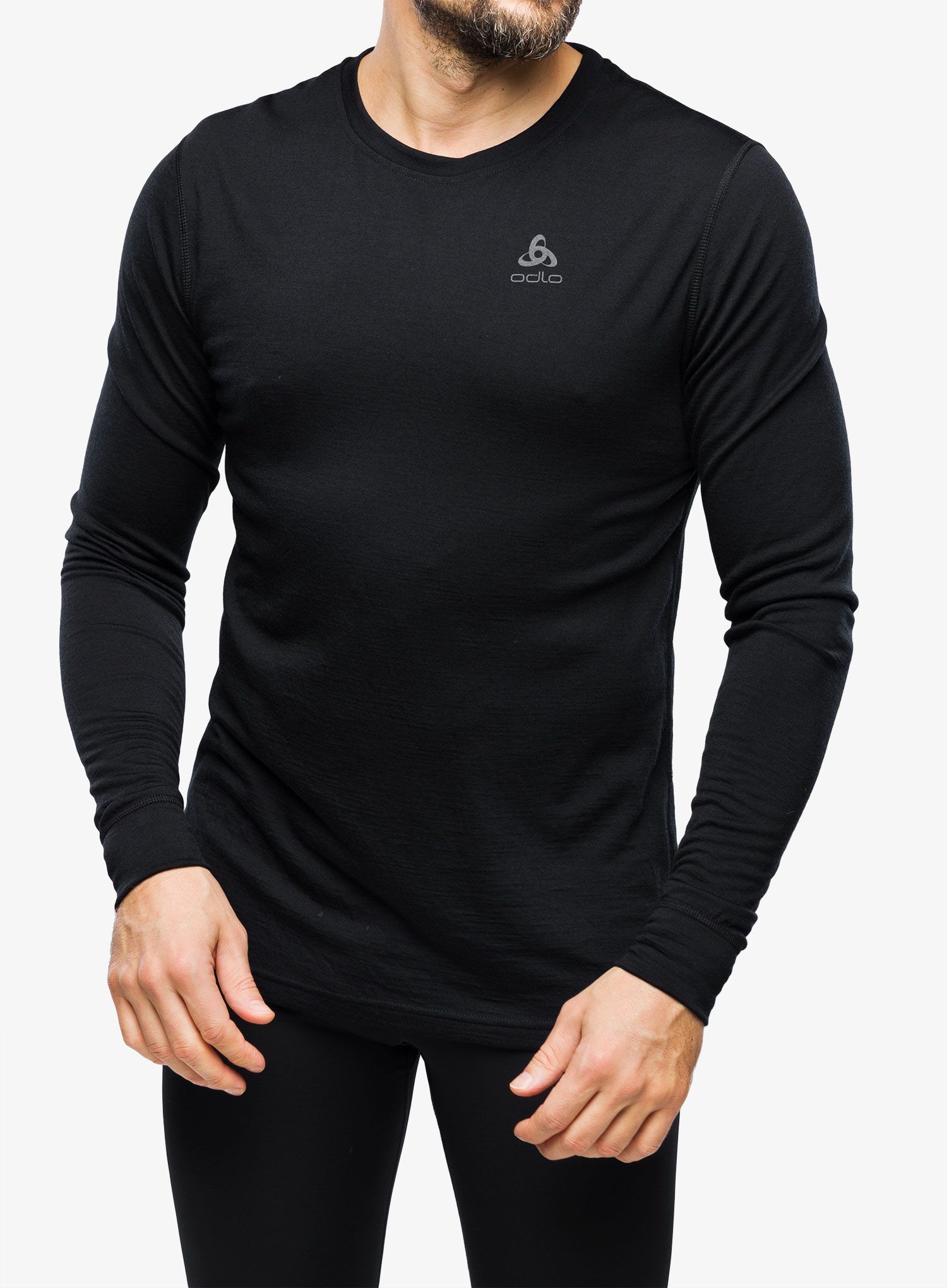 Термокофта Odlo Merino 200 BL Top Crew Neck LS - black