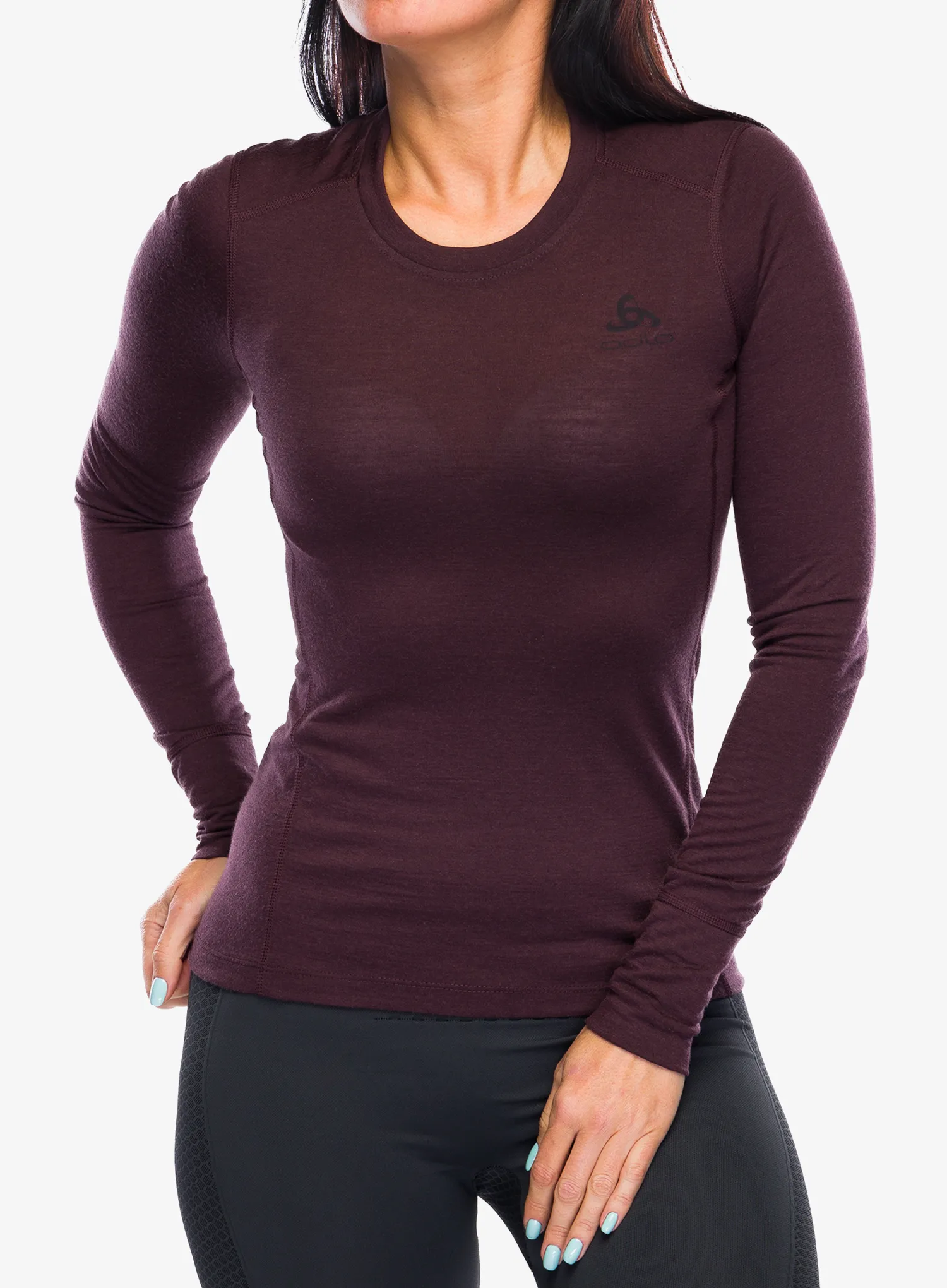 Термокофта жіноча Odlo Merino 200 BL Top Crew Neck LS - fudge