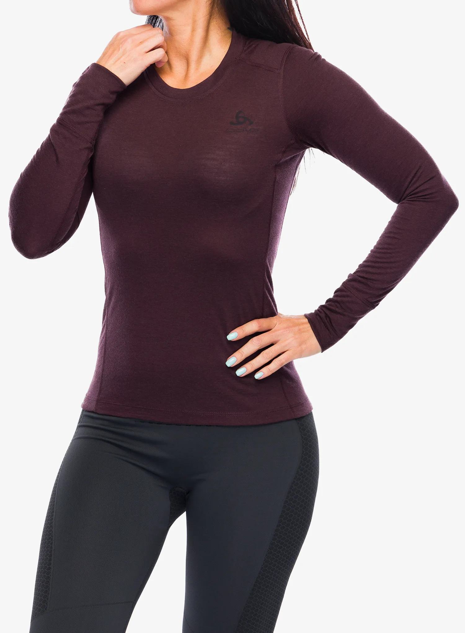 Термокофта жіноча Odlo Merino 200 BL Top Crew Neck LS - fudge