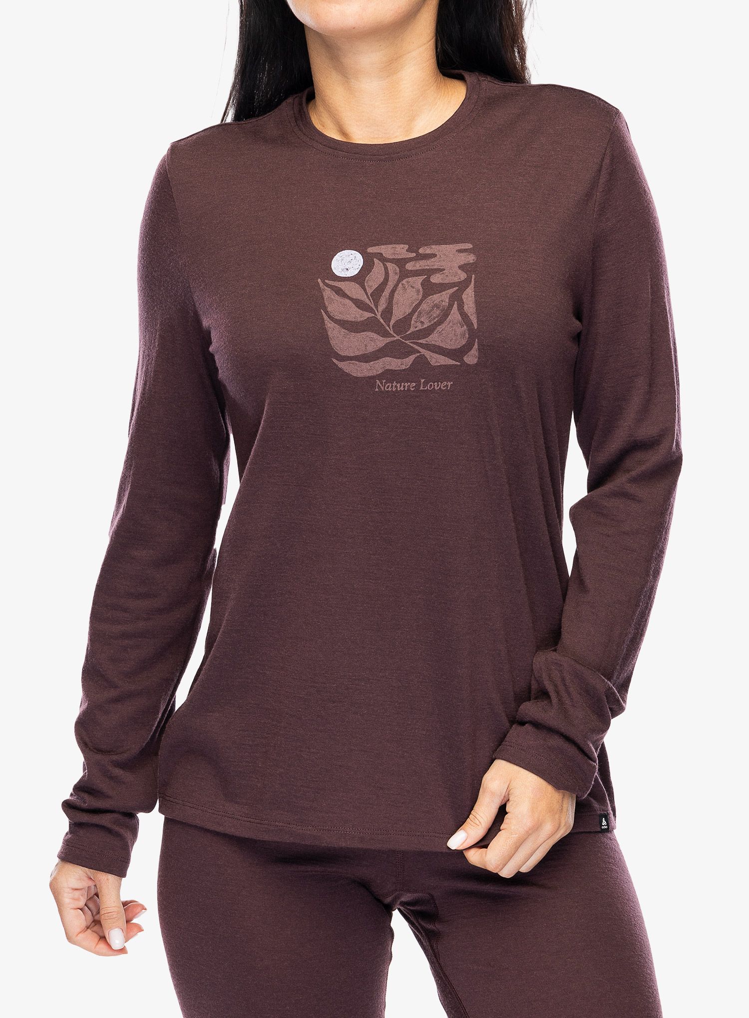 Кофта жіноча без каптура Odlo Merino 200 Nature Lover TS Crew Neck LS - fudge