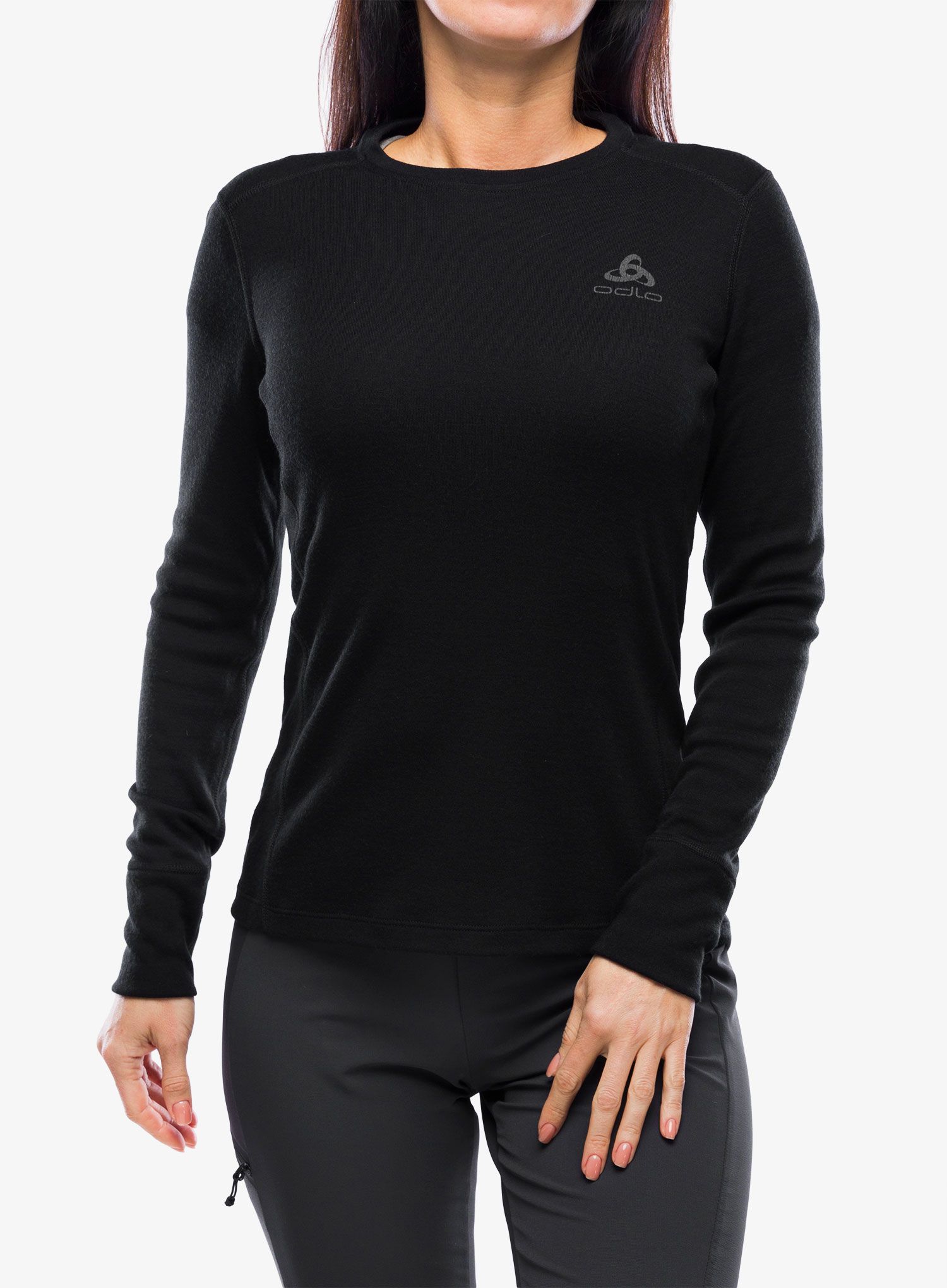Термокофта жіноча Odlo Merino 260 BL Top Crew Neck LS - black