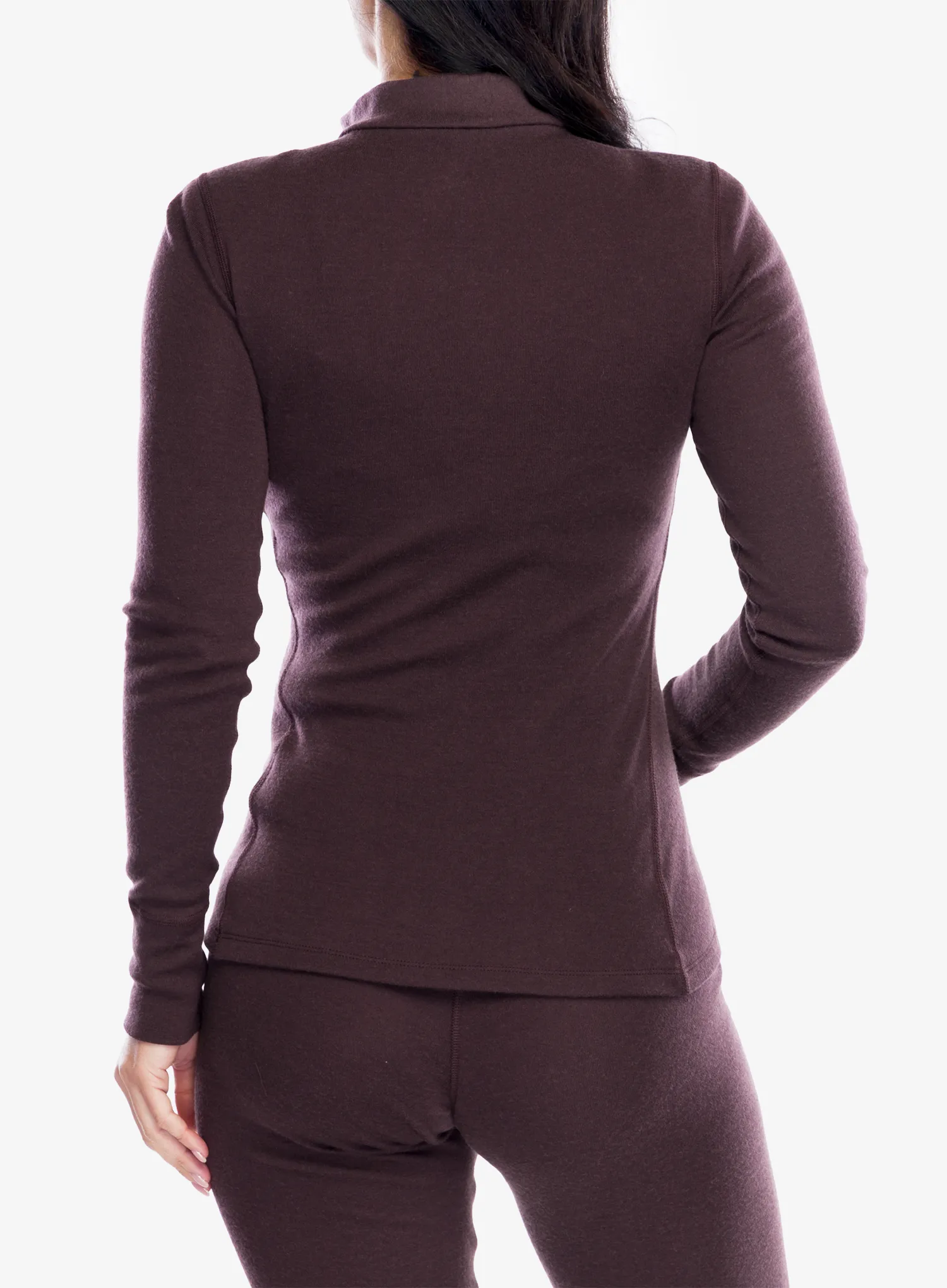 Термокофта жіноча Odlo Merino 260 BL Top Turtle Neck LS Half Zip - fudge