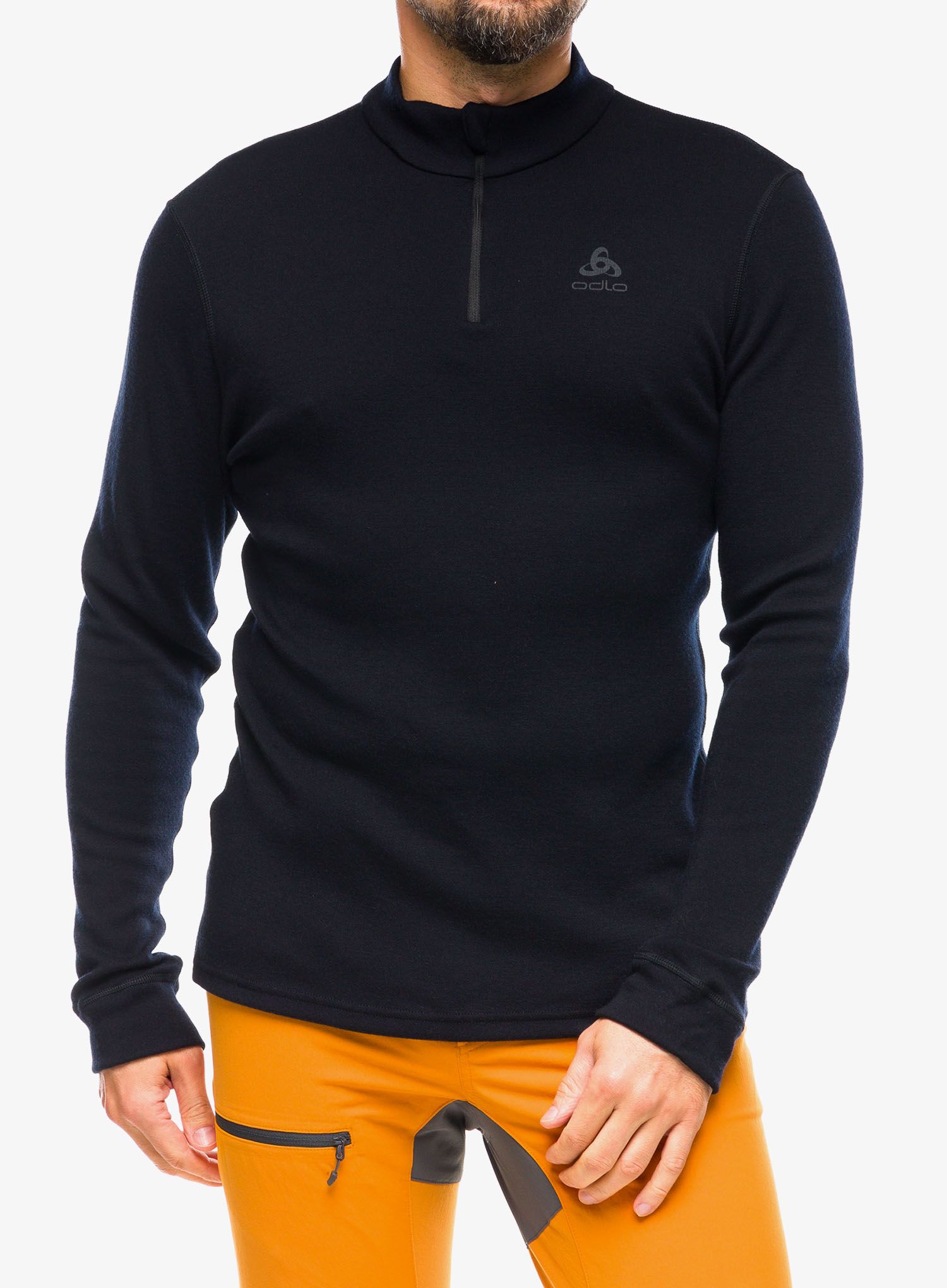 Термокофта Odlo Merino 260 BL Top Turtle Neck LS Half Zip - black
