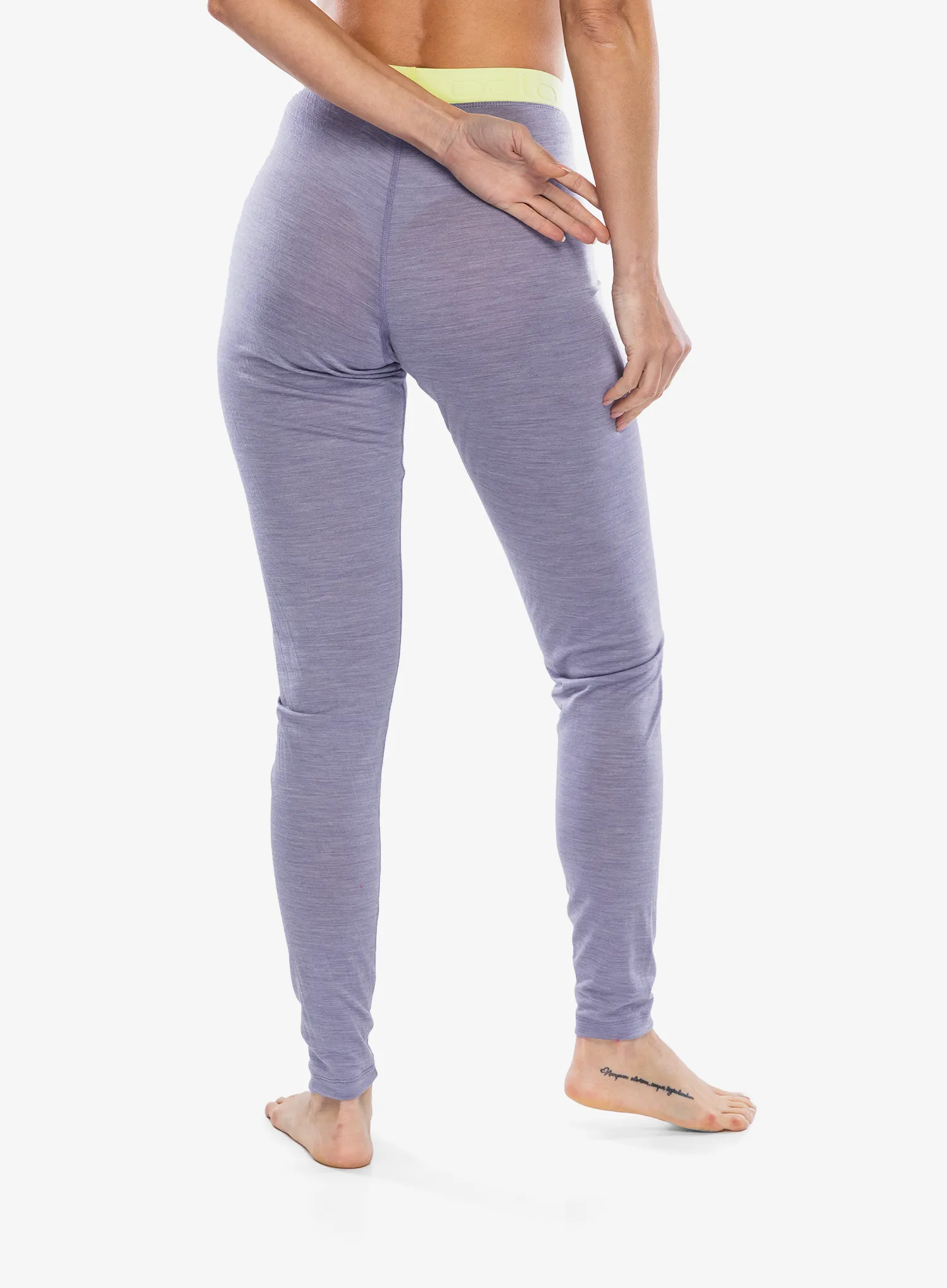Термолосини жіночі Odlo Natural Performance PW 150 BL Bottom Long - gray ridge melange/shadow lime