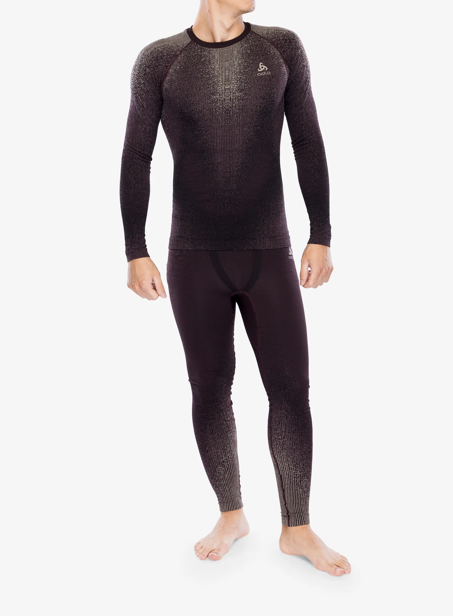 Термокофта Odlo Performance Warm Blackcomb BL Top Crew Neck LS - fudge
