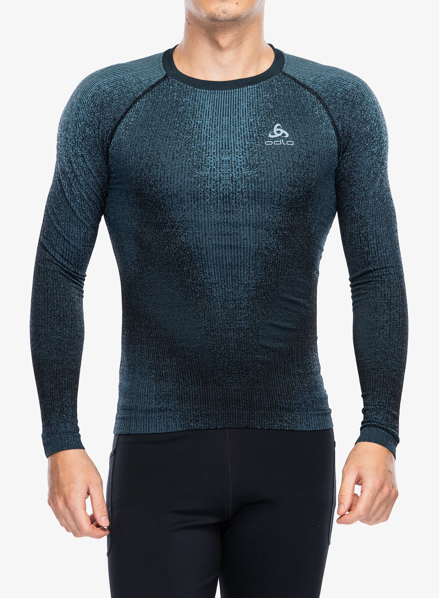 Термокофта Odlo Performance Warm Blackcomb BL Top Crew Neck LS - provincial blue