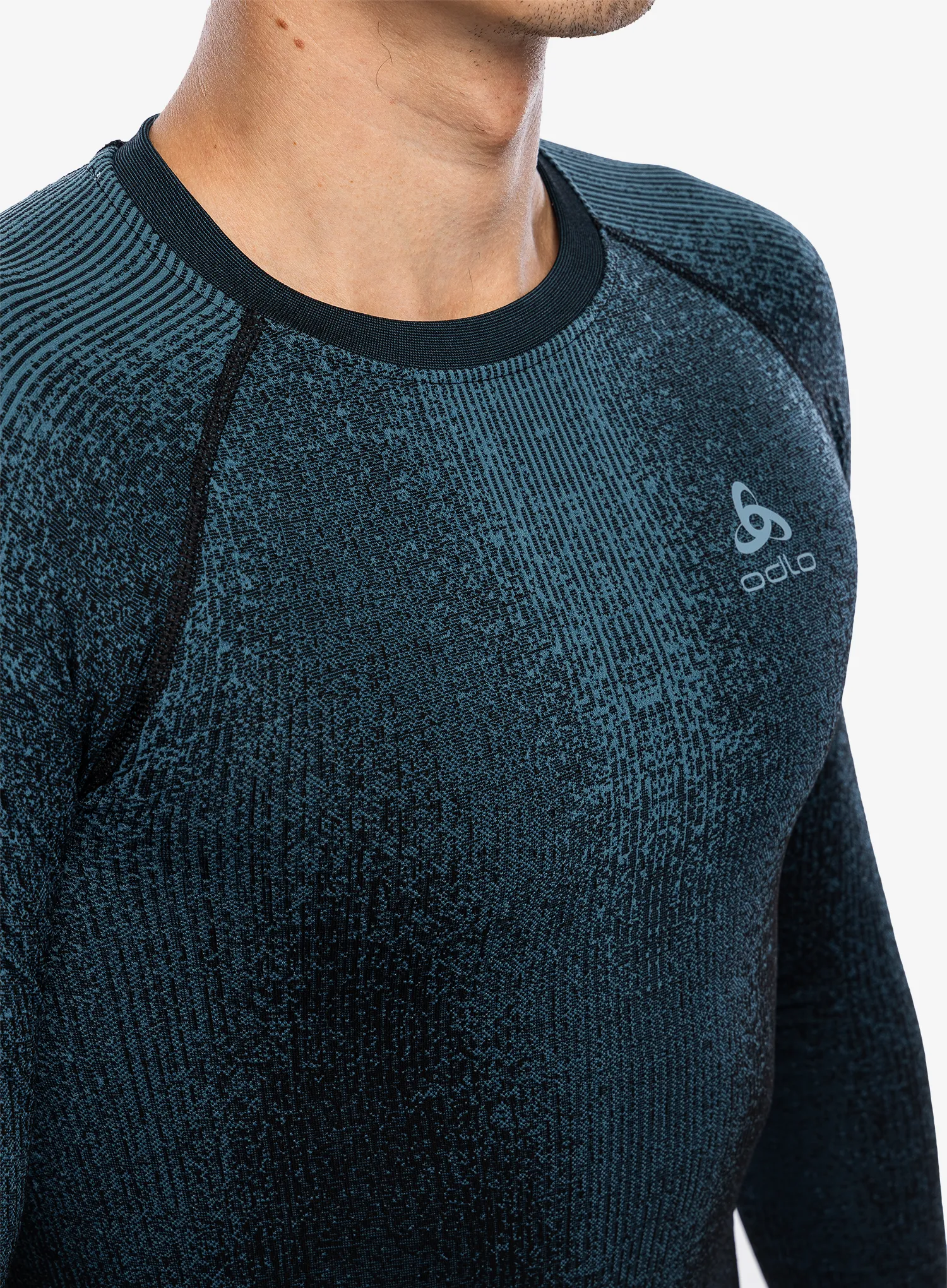 Термокофта Odlo Performance Warm Blackcomb BL Top Crew Neck LS - provincial blue