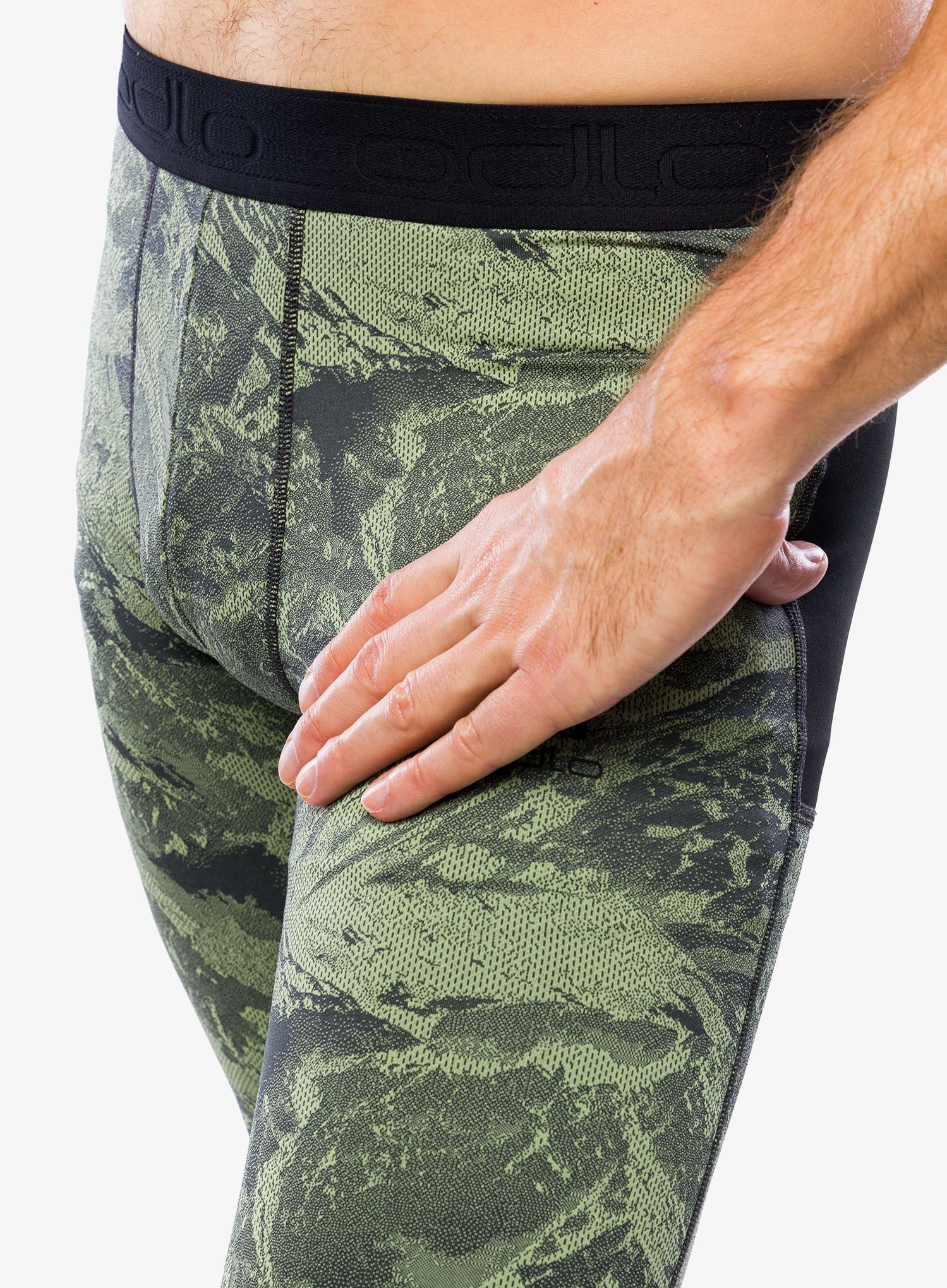 Термолегінси Odlo Whistler Eco BL Bottom Long - matte green/black