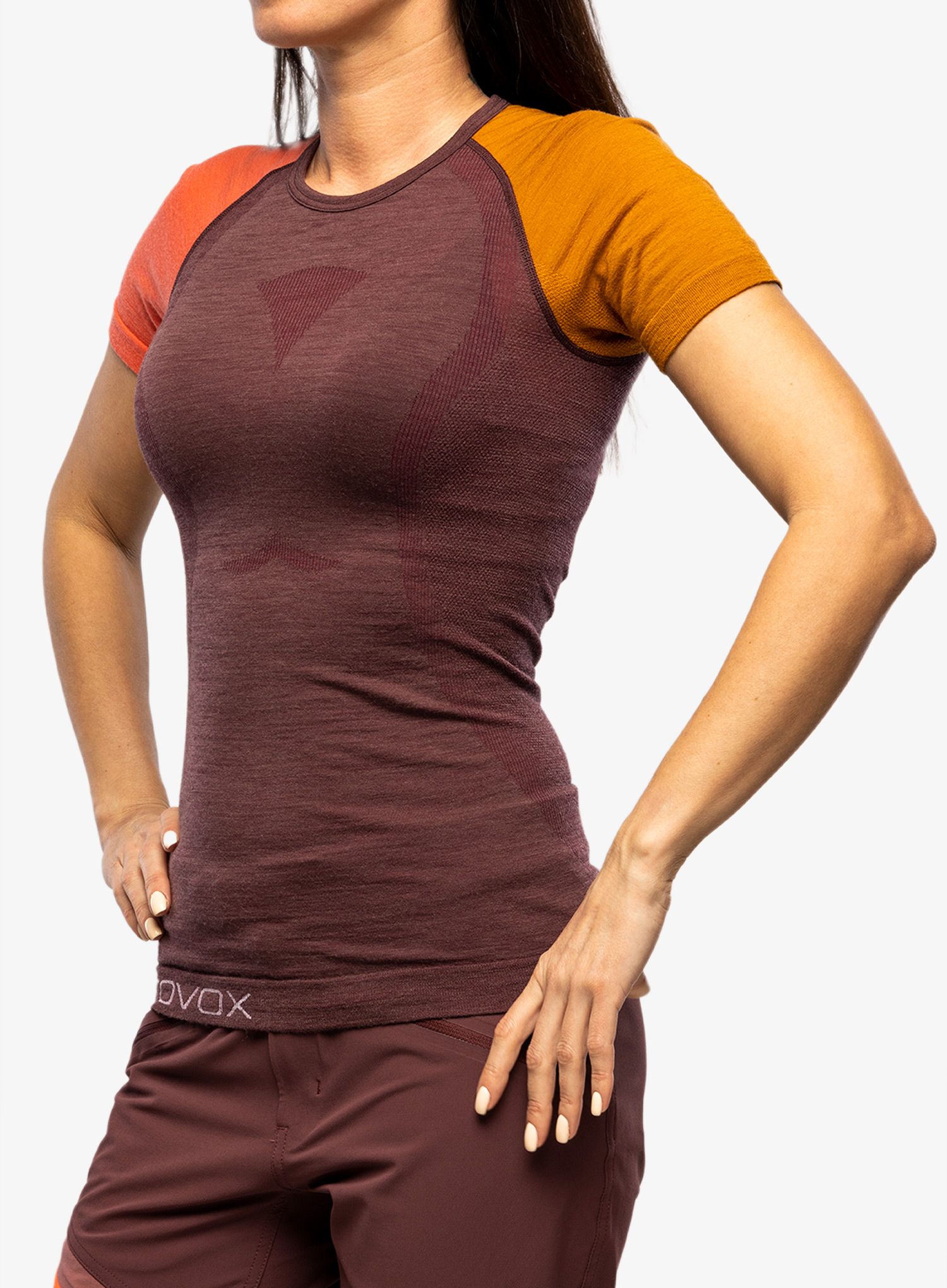 Термофутболка жіноча Ortovox 120 Comp Light Short Sleeve - winetasting
