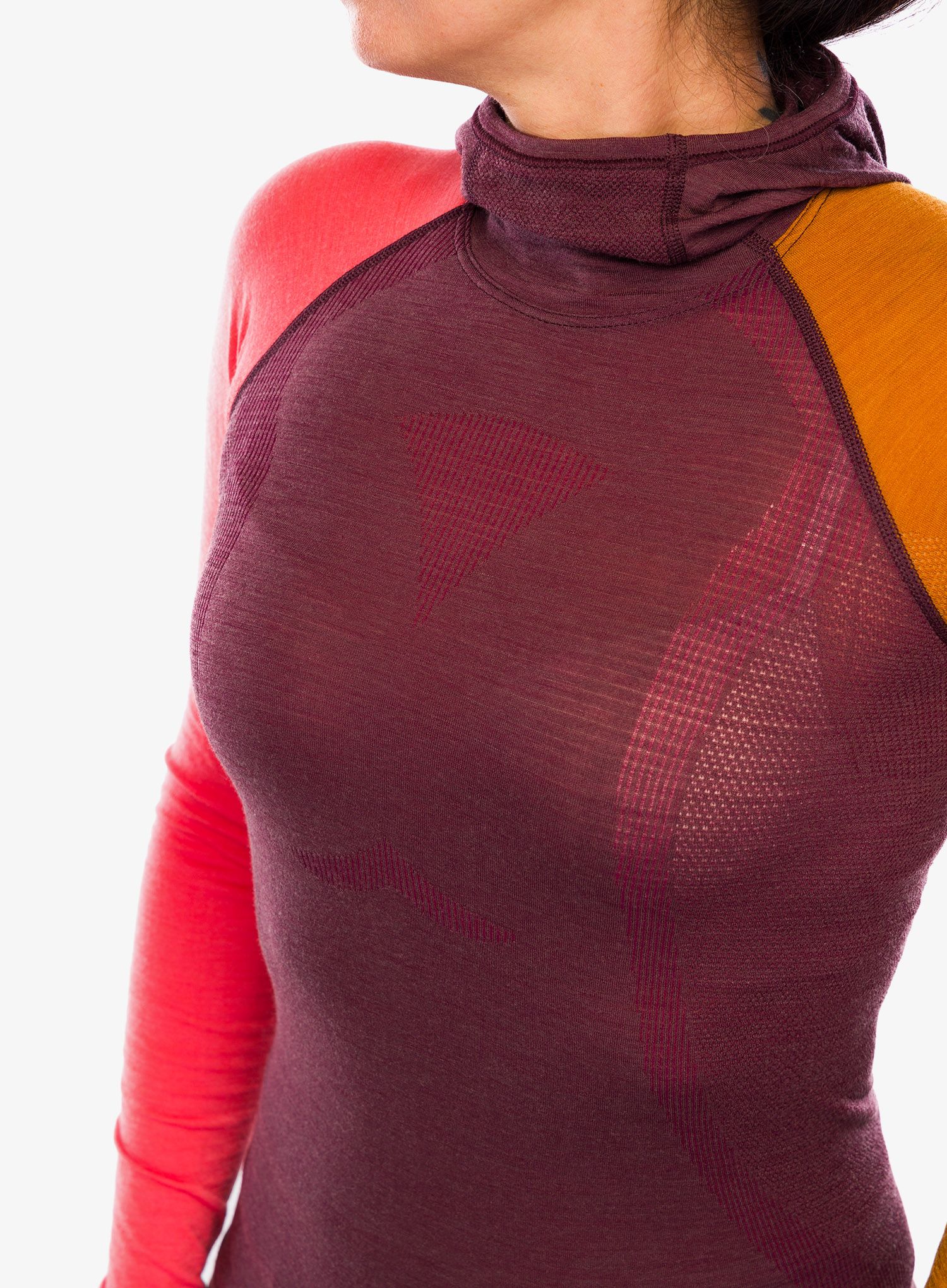 Термокофта жіноча Ortovox 120 Comp Light Hoody - winetasting