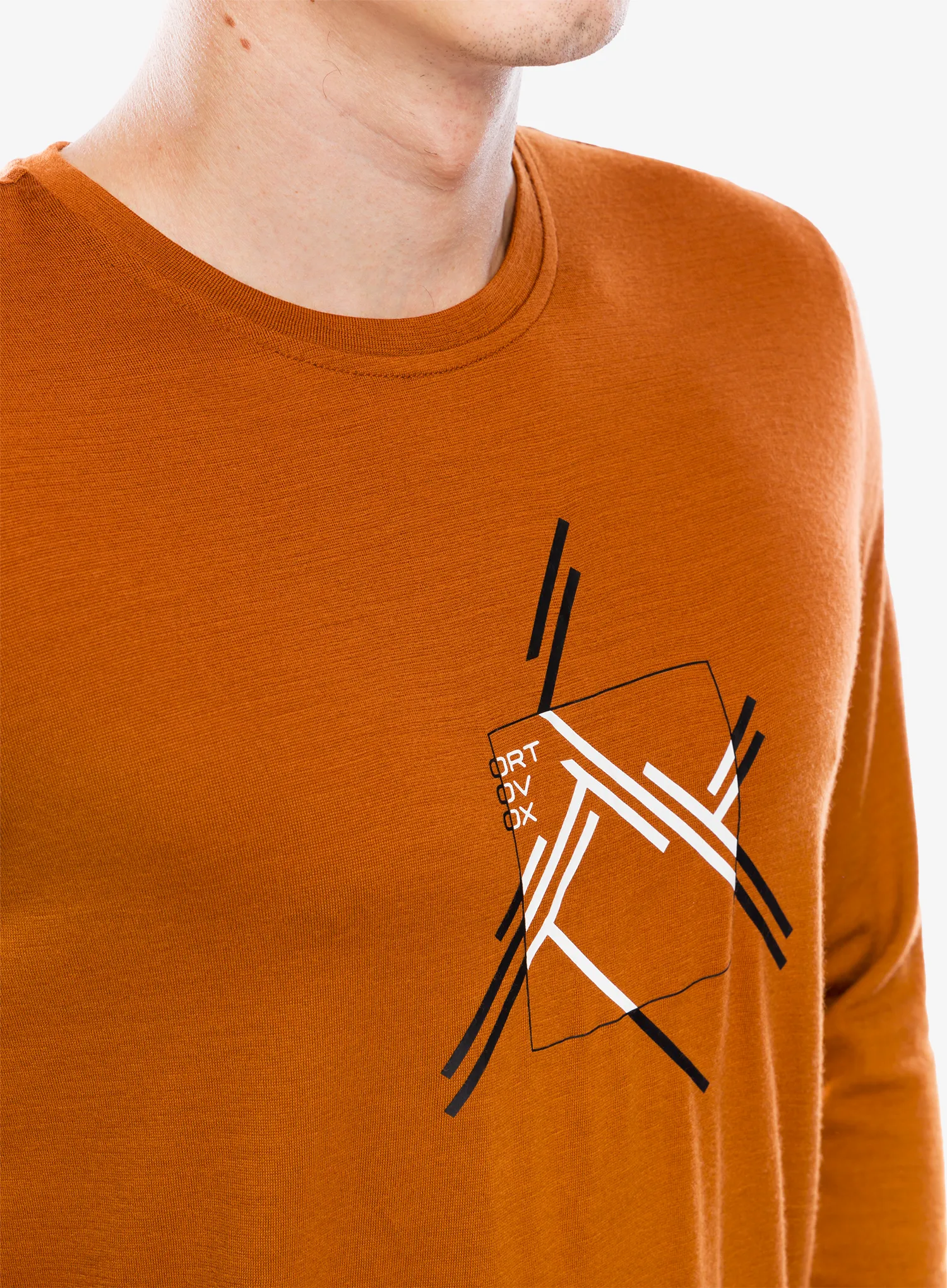 Лонгслів Ortovox 185 Merino Mtn Cutout LS - bristle brown