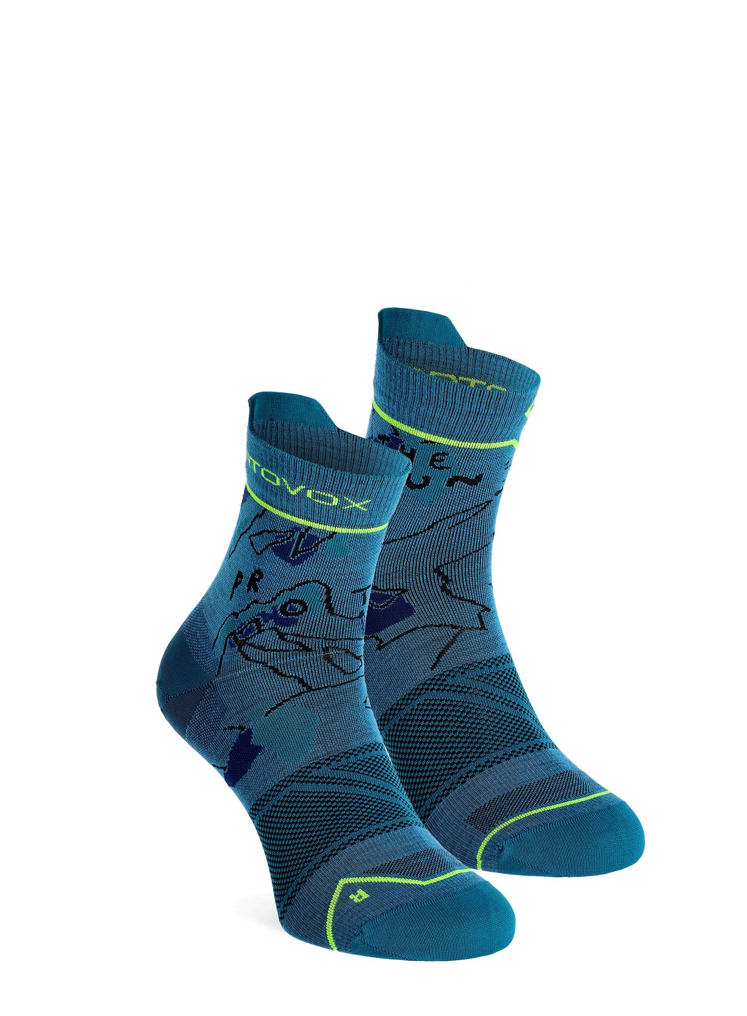 Шкарпетки з мериноса Ortovox Alpine Light Quarter Socks - mountain blue