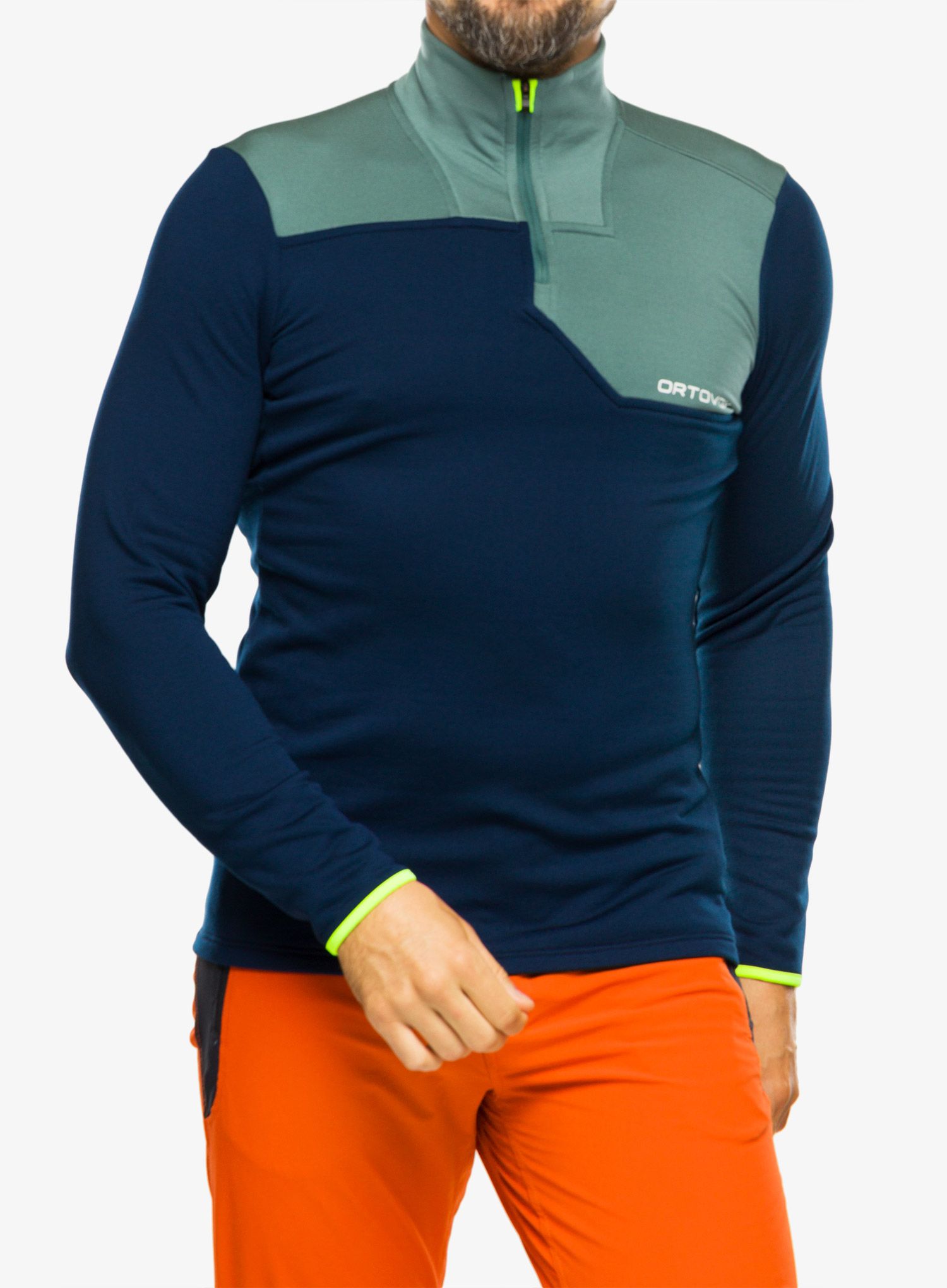 Термокофта Ortovox Fleece Light Zip Neck - deep ocean