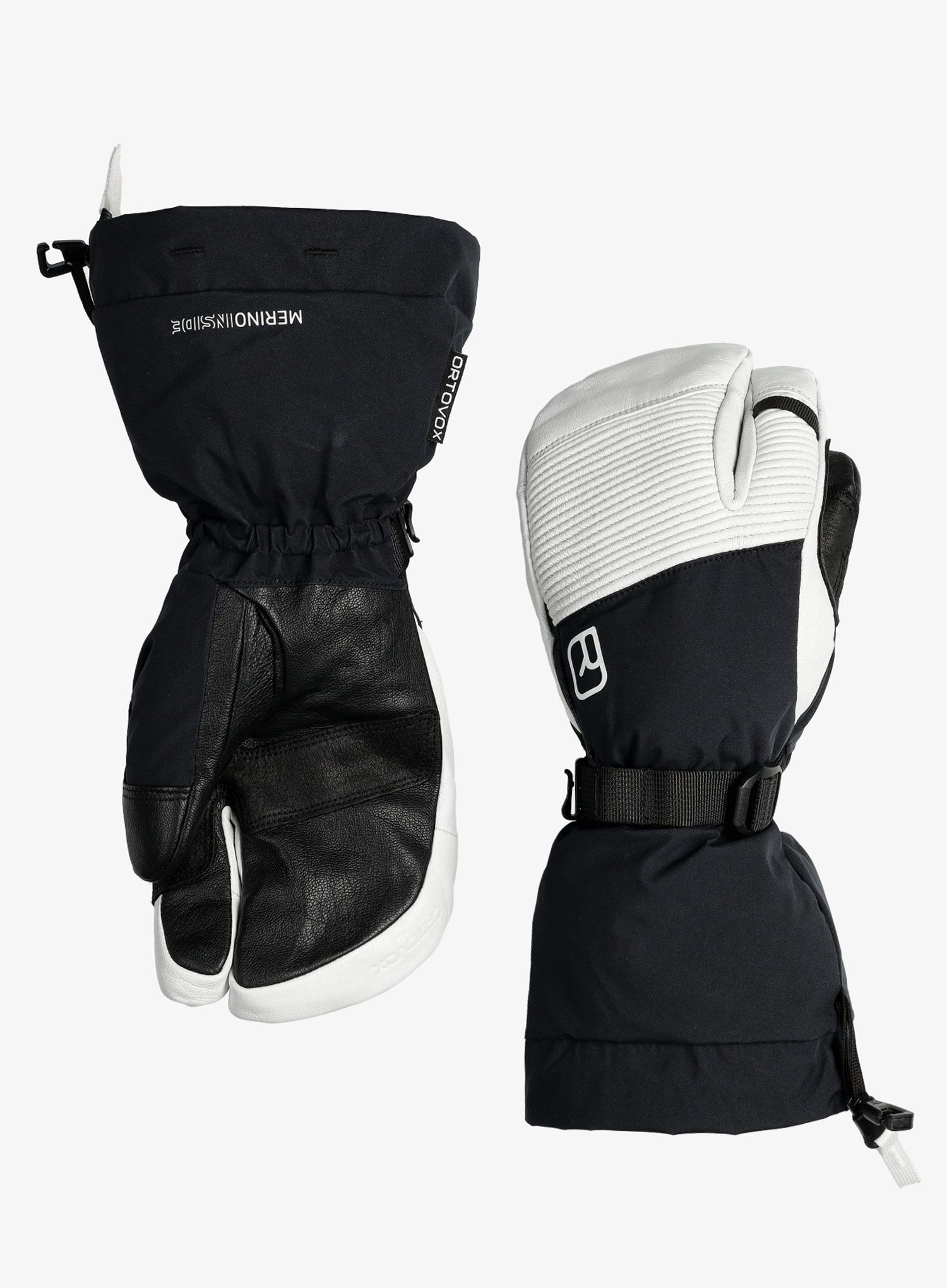 Рукавиці лижні Ortovox Freeride 3 Finger Glove Pro - black raven