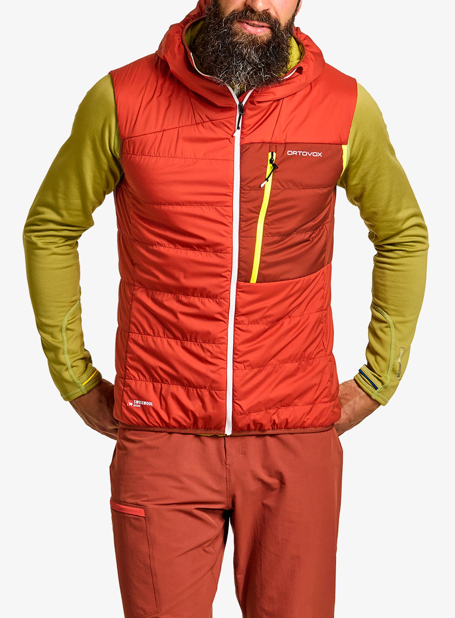 Жилет Ortovox Swisswool Piz Duan Vest - cengia rossa