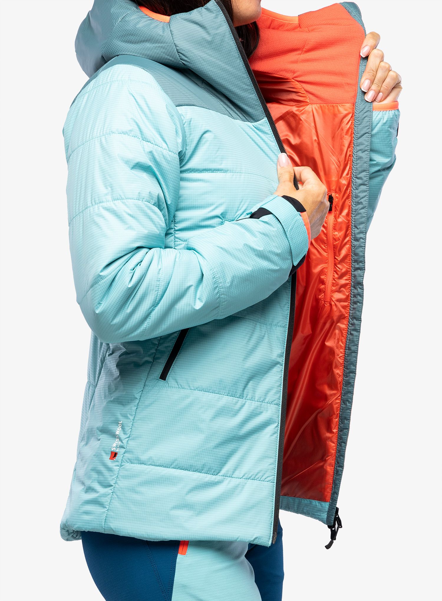 Куртка лижна жіноча Ortovox Swisswool Zinal Jacket - ice waterfall