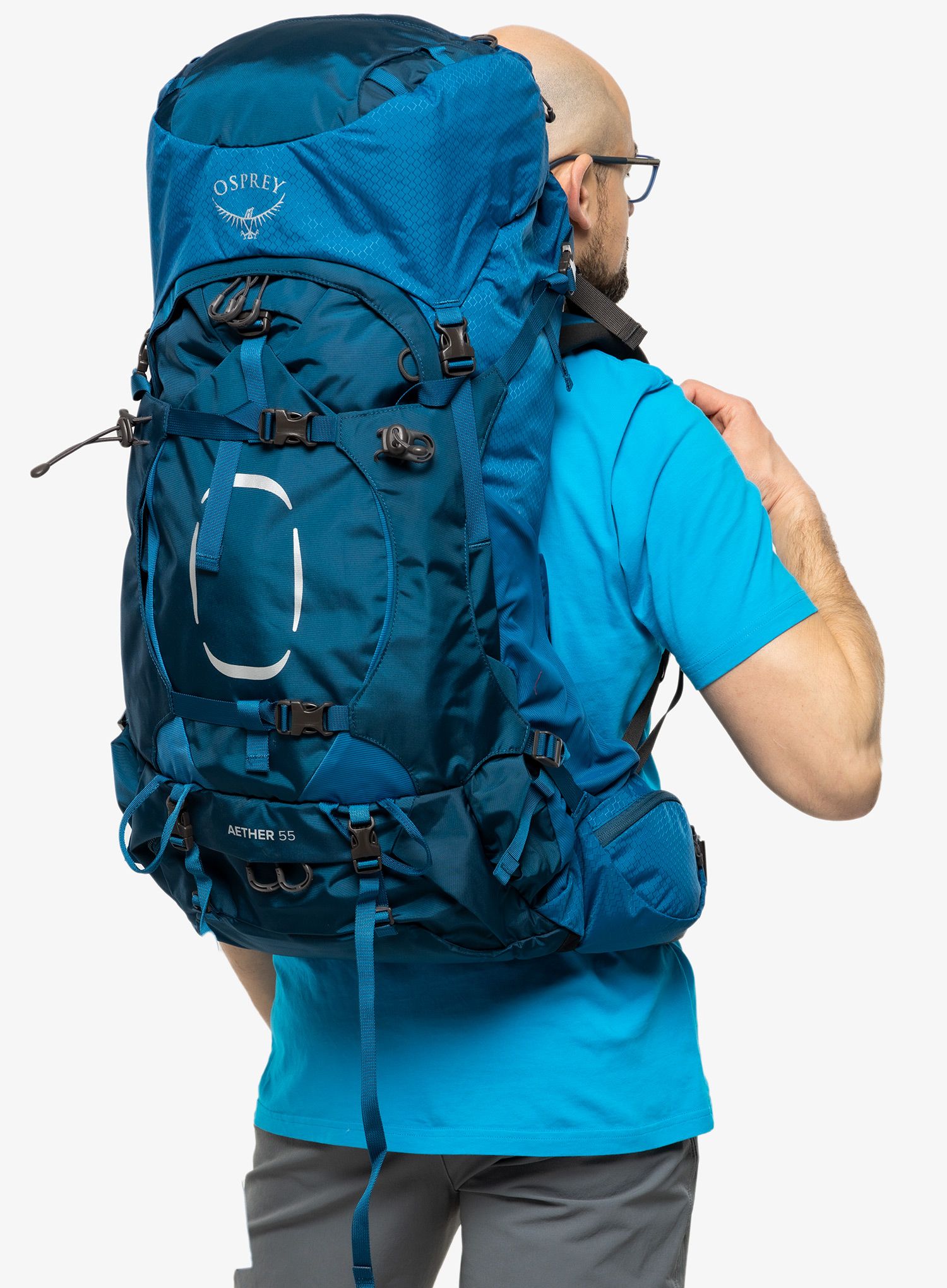 Рюкзак туристичний Osprey Aether 55 - deep water blue